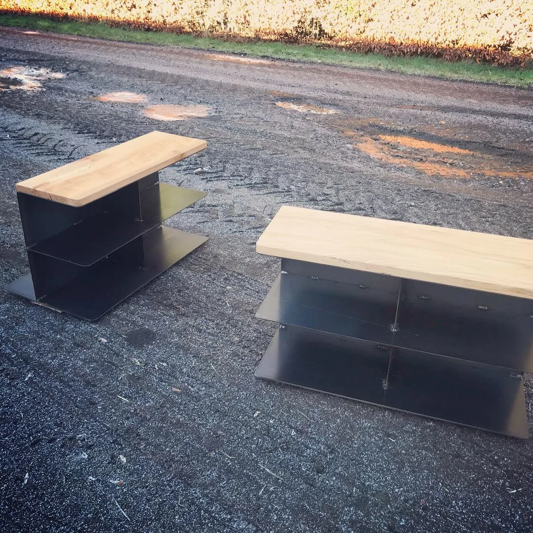 Steel and Oak shelves