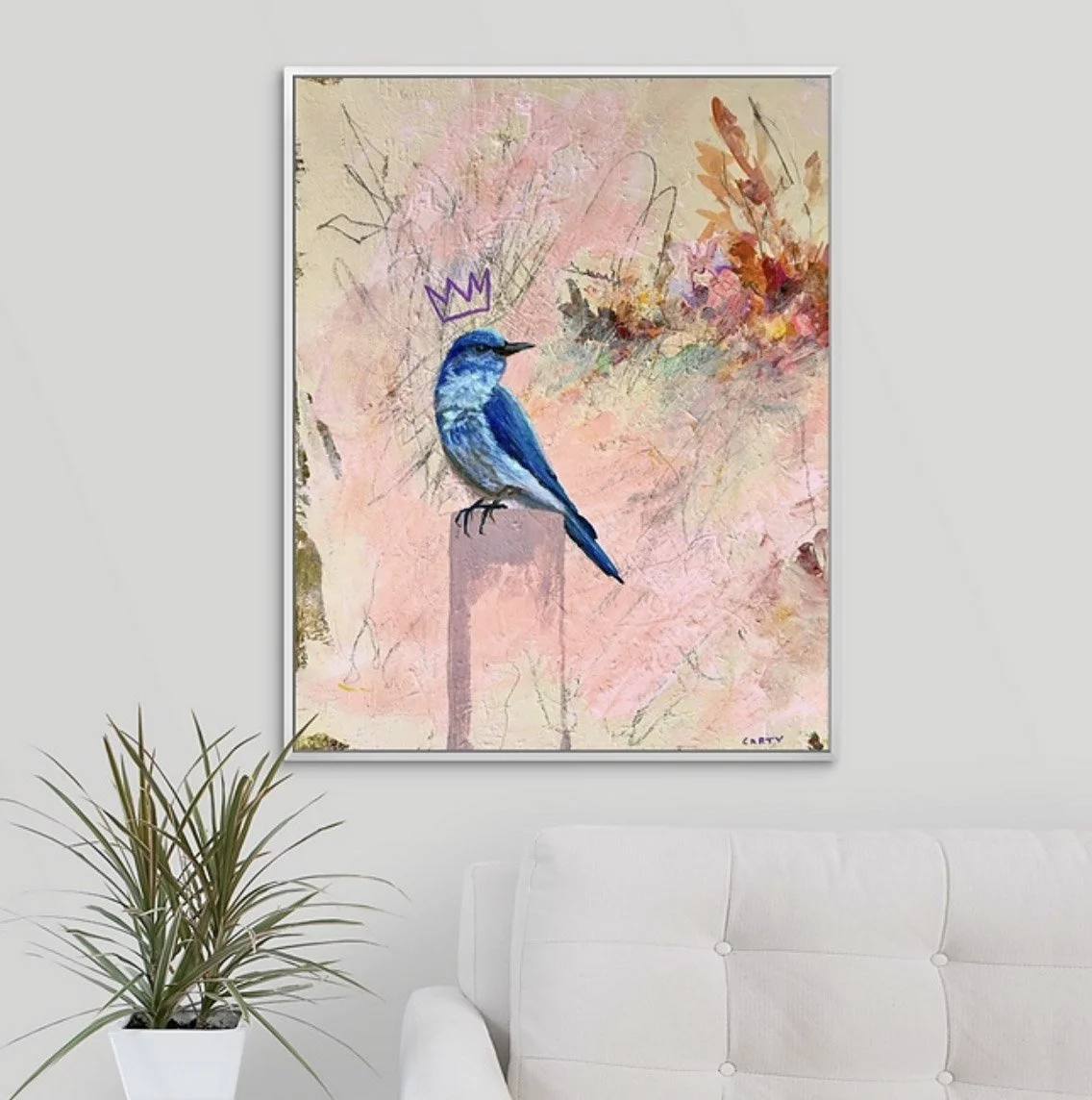art that celebrates your strength and power and worthiness, bluebird art by Megan Carty