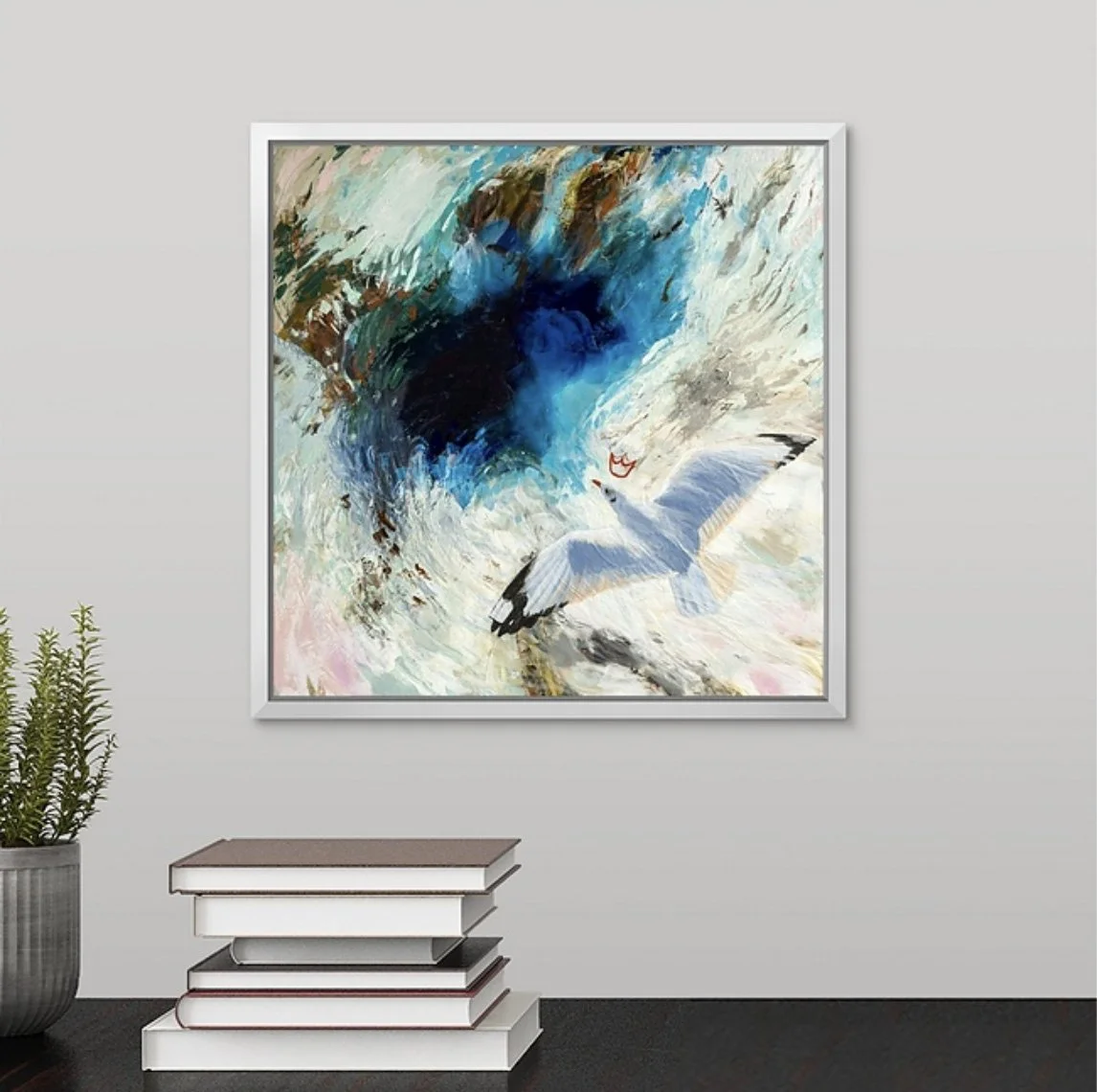 katie_framed_flying_seagull_fine_art_print_by_Megan_Carty