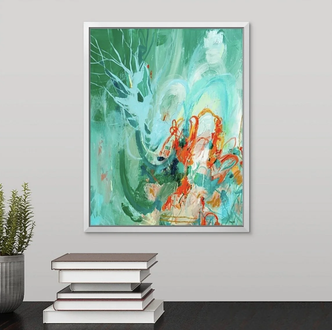 abstract painting art print inspired by Paris by Megan Carty