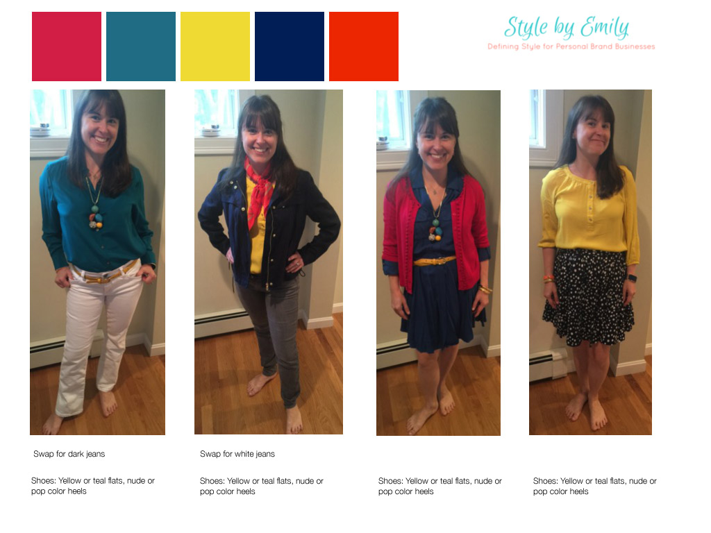 Here are the rest of the looks Emily found in my closet during our session. I ended up buying some shoes and statement necklaces later at her recommendations. Boom!