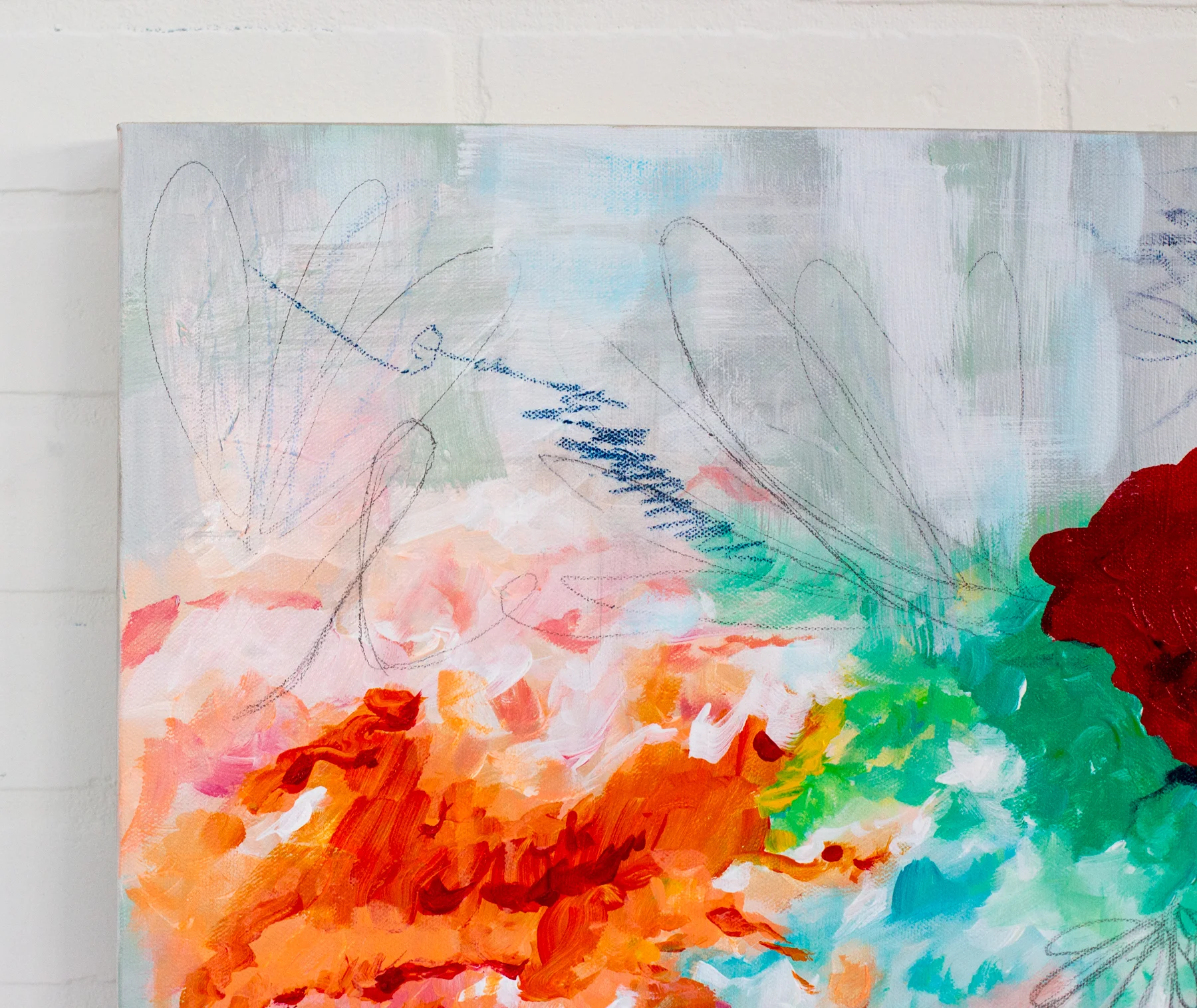 Detail of Abstract Expressionist Art by Megan Carty