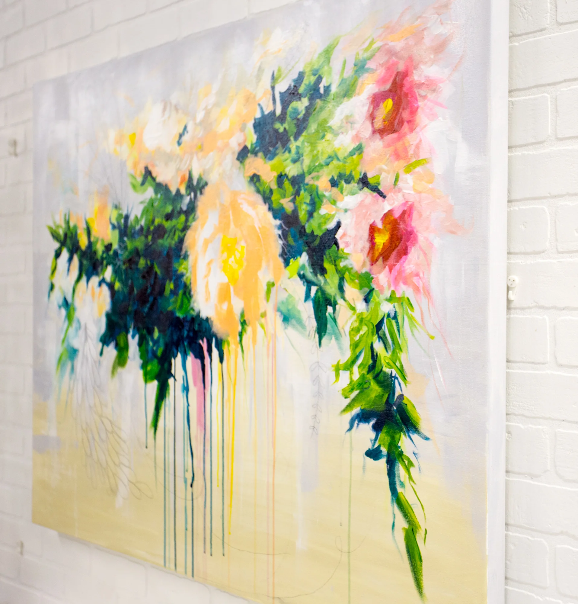 wedding bouquet painting side view by Megan Carty
