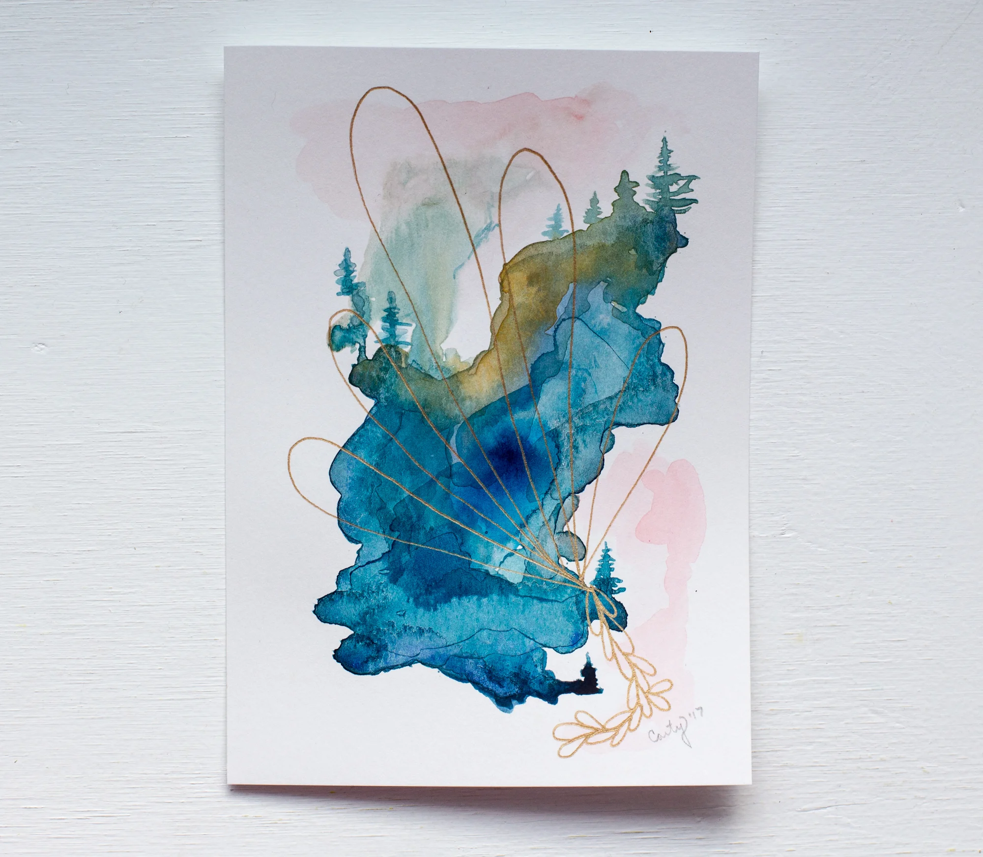abstract landscape painting by Megan Carty