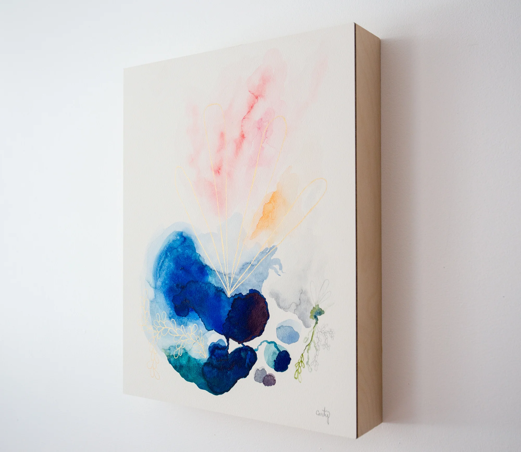 Zen Art, Abstract Watercolor by Megan Carty