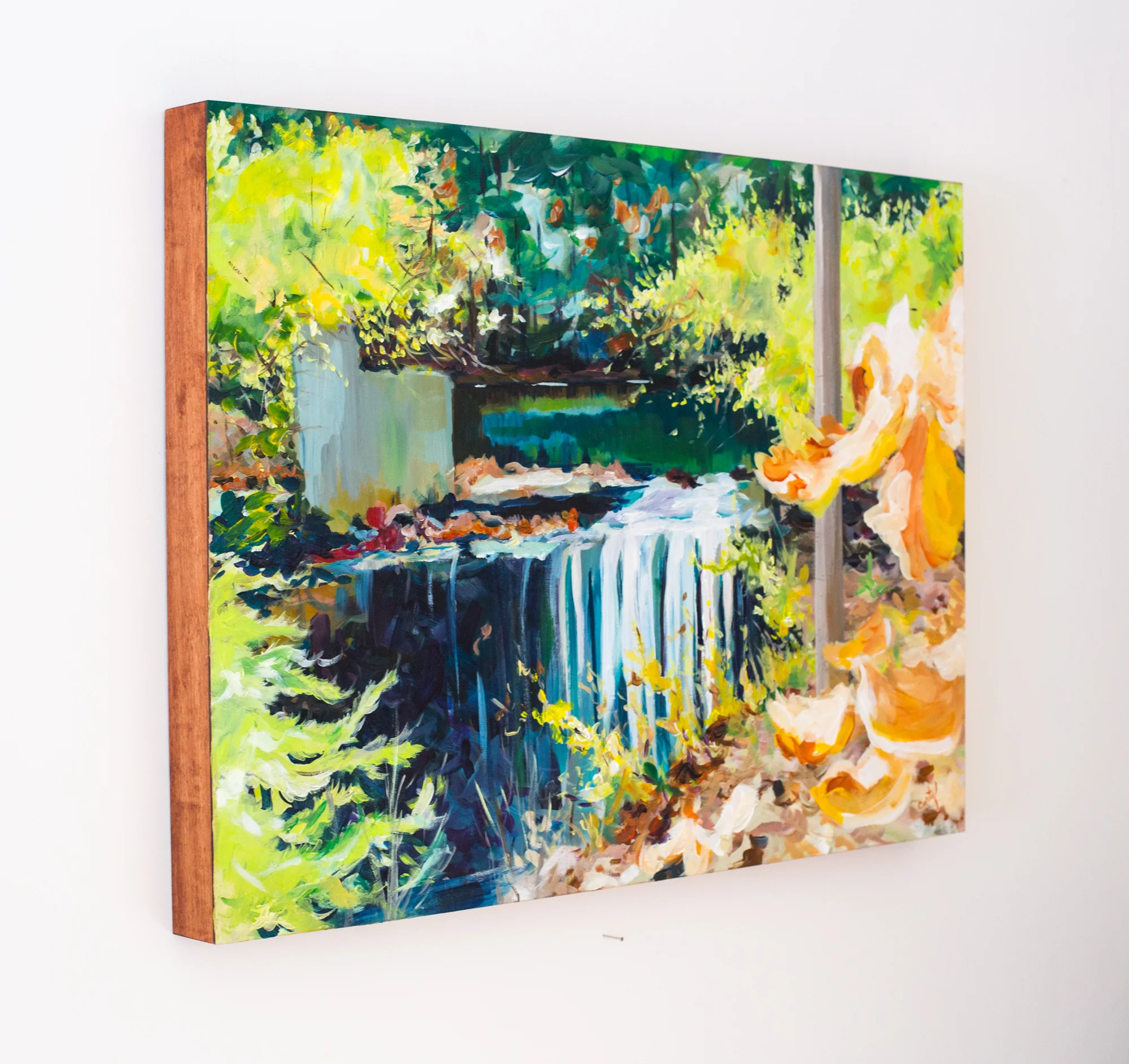 New England autumn foliage painting by Megan Carty