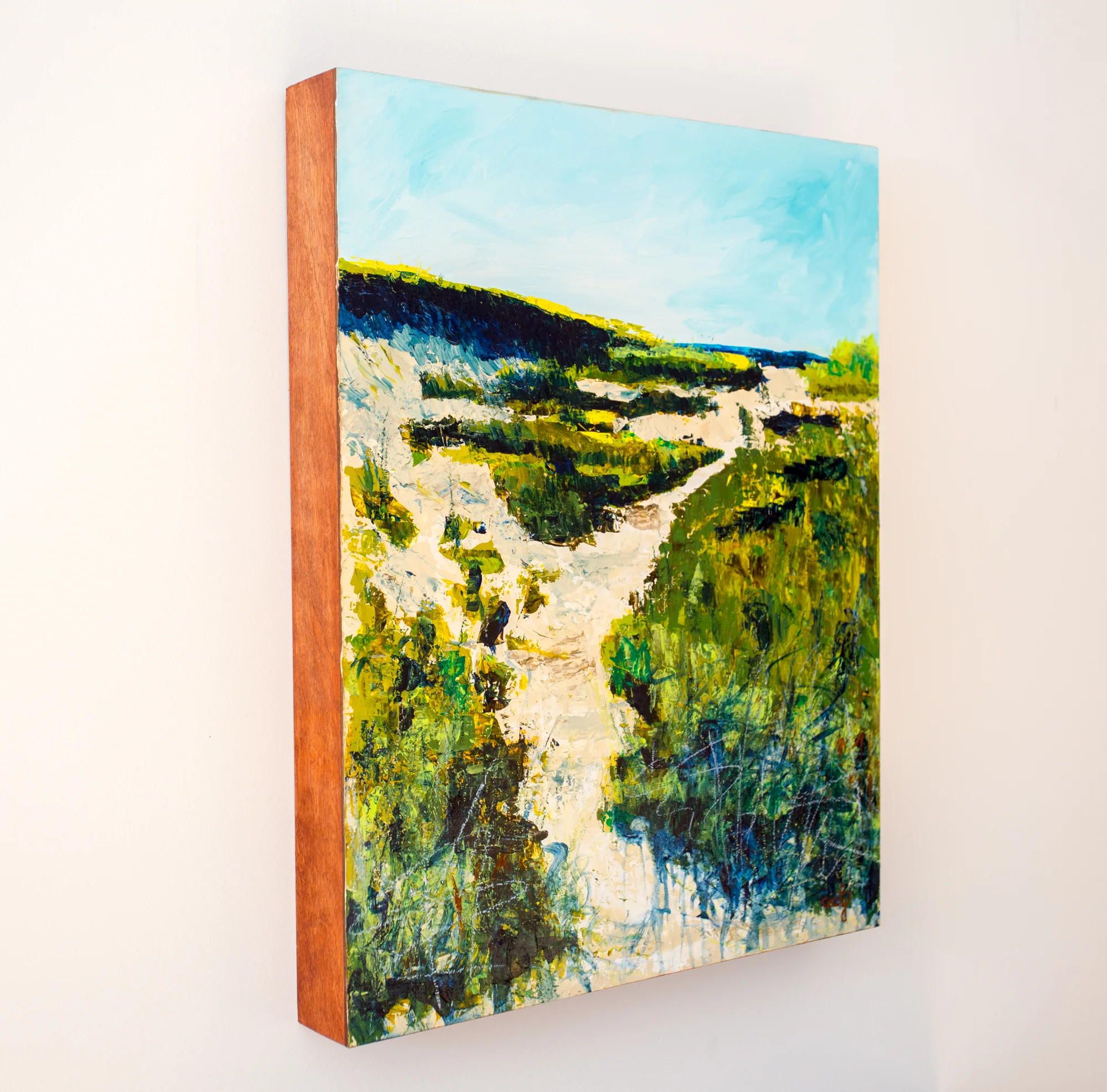 sand dune abstract landscape painting by Megan Carty