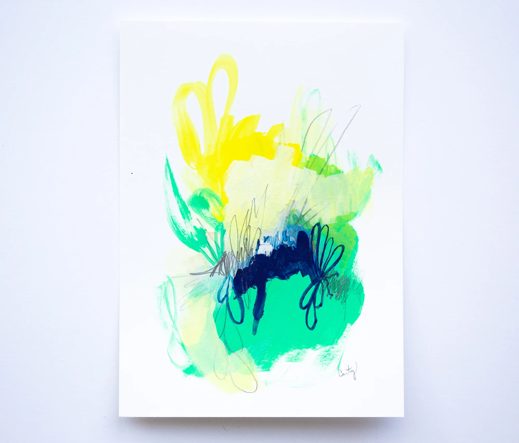 bright abstract expressionist painting by Megan Carty