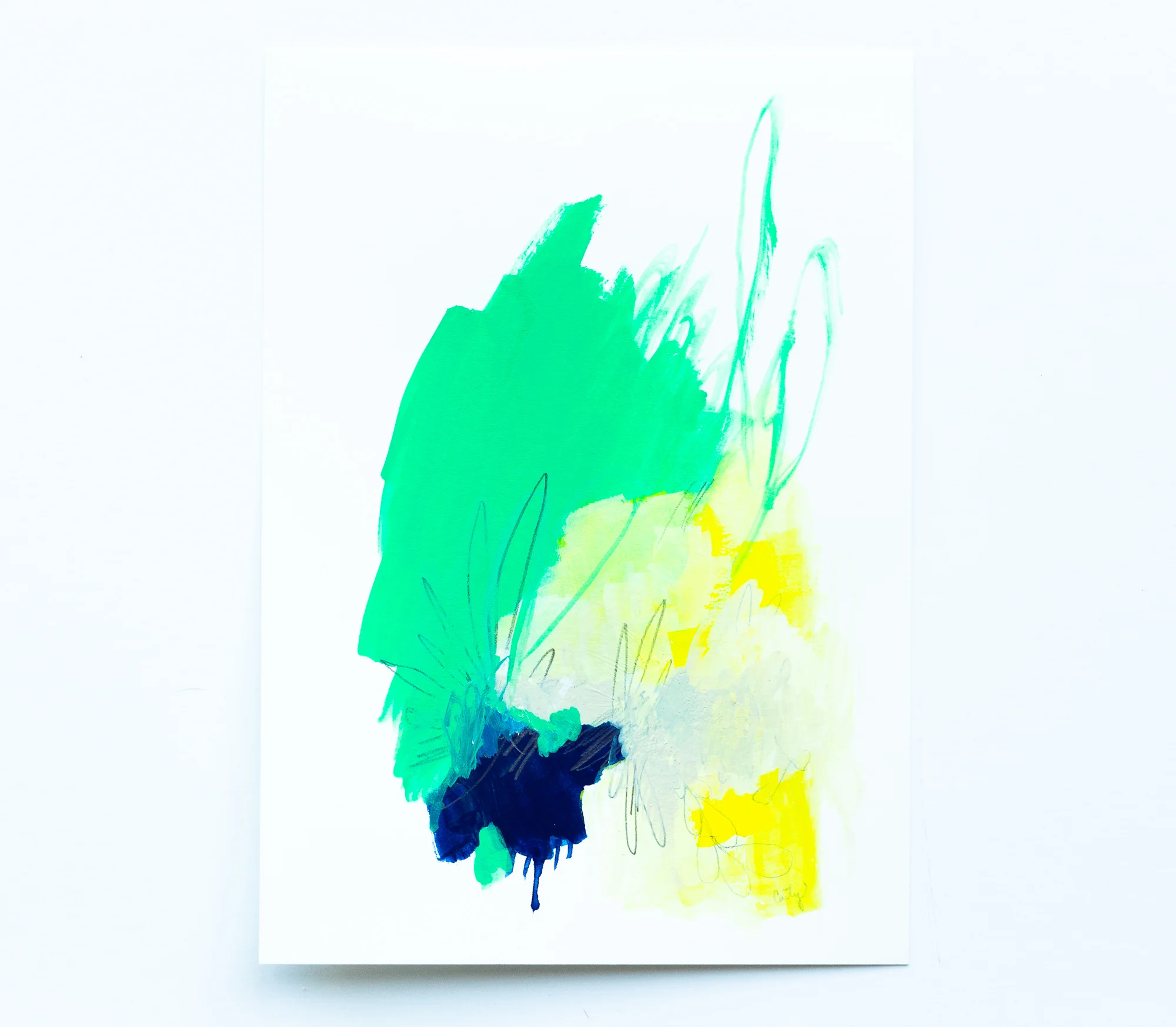 bright statement abstract painting by Megan Carty