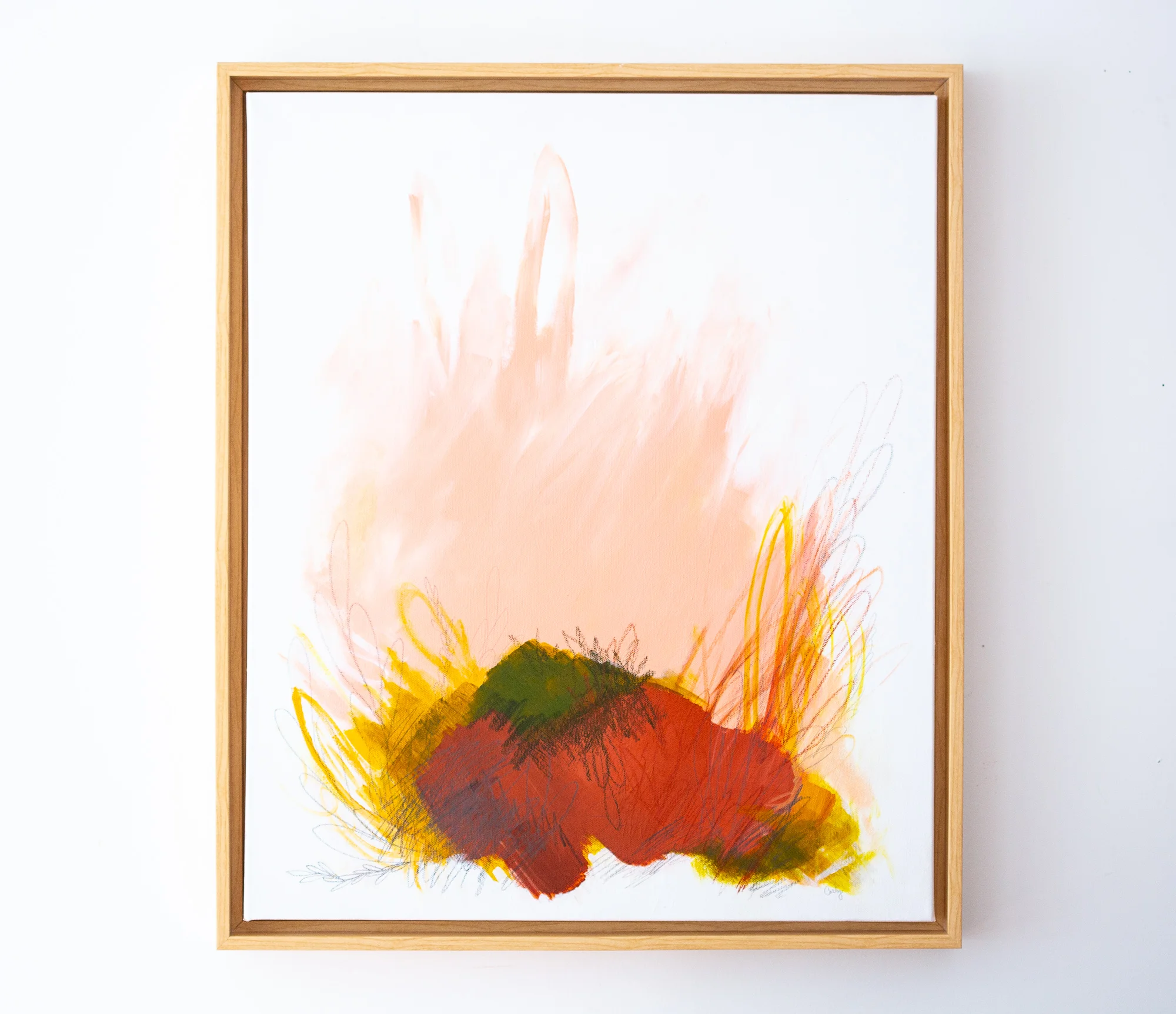 chic boho abstract painting by Megan Carty