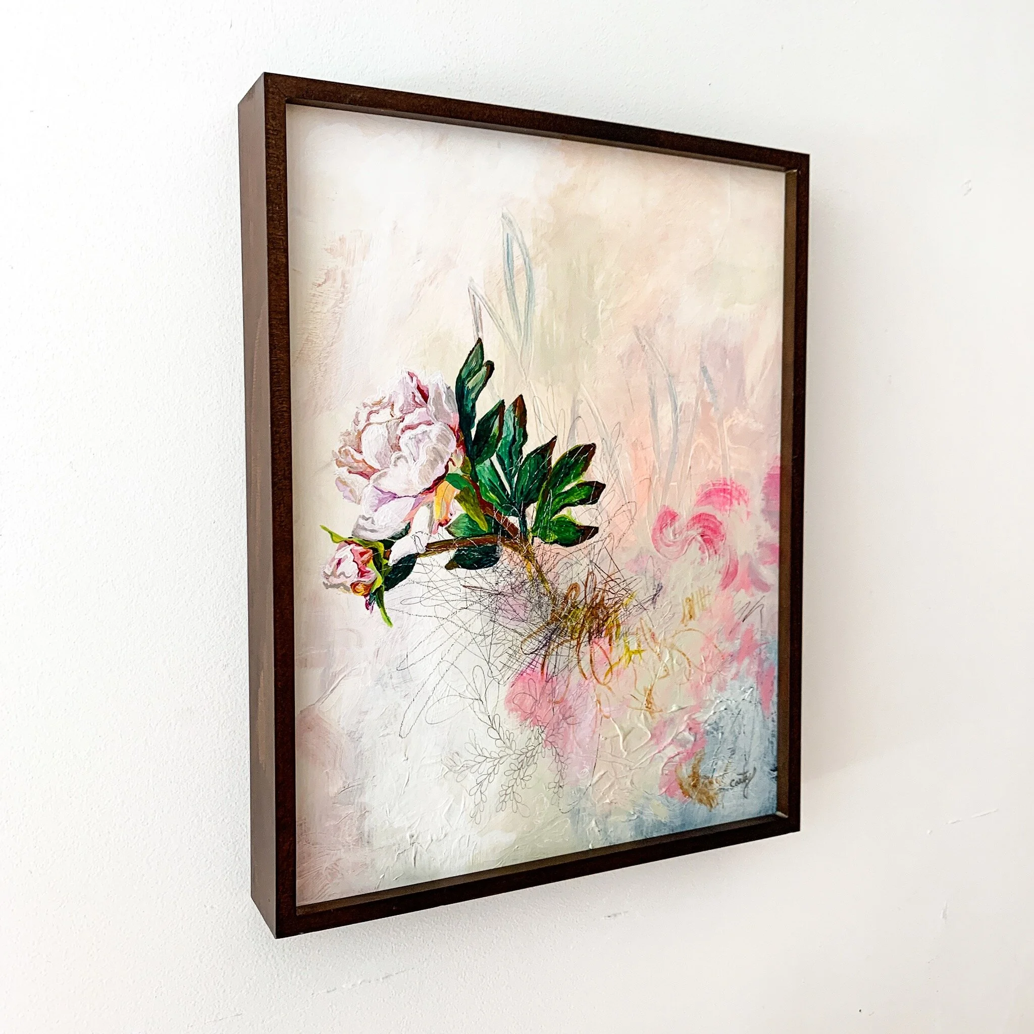 Abstract Floral Painting by Megan Carty