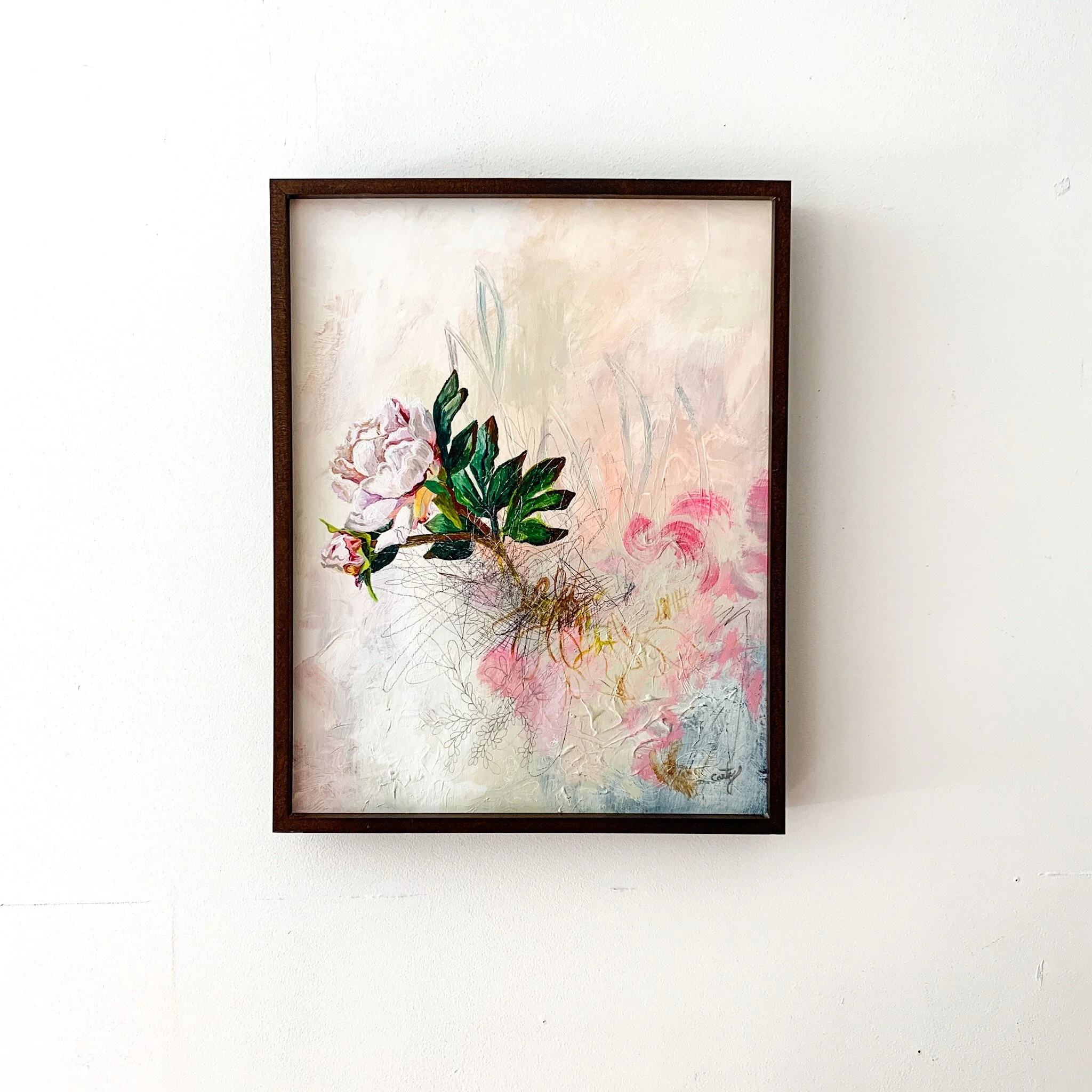 abstract floral painting by Megan Carty