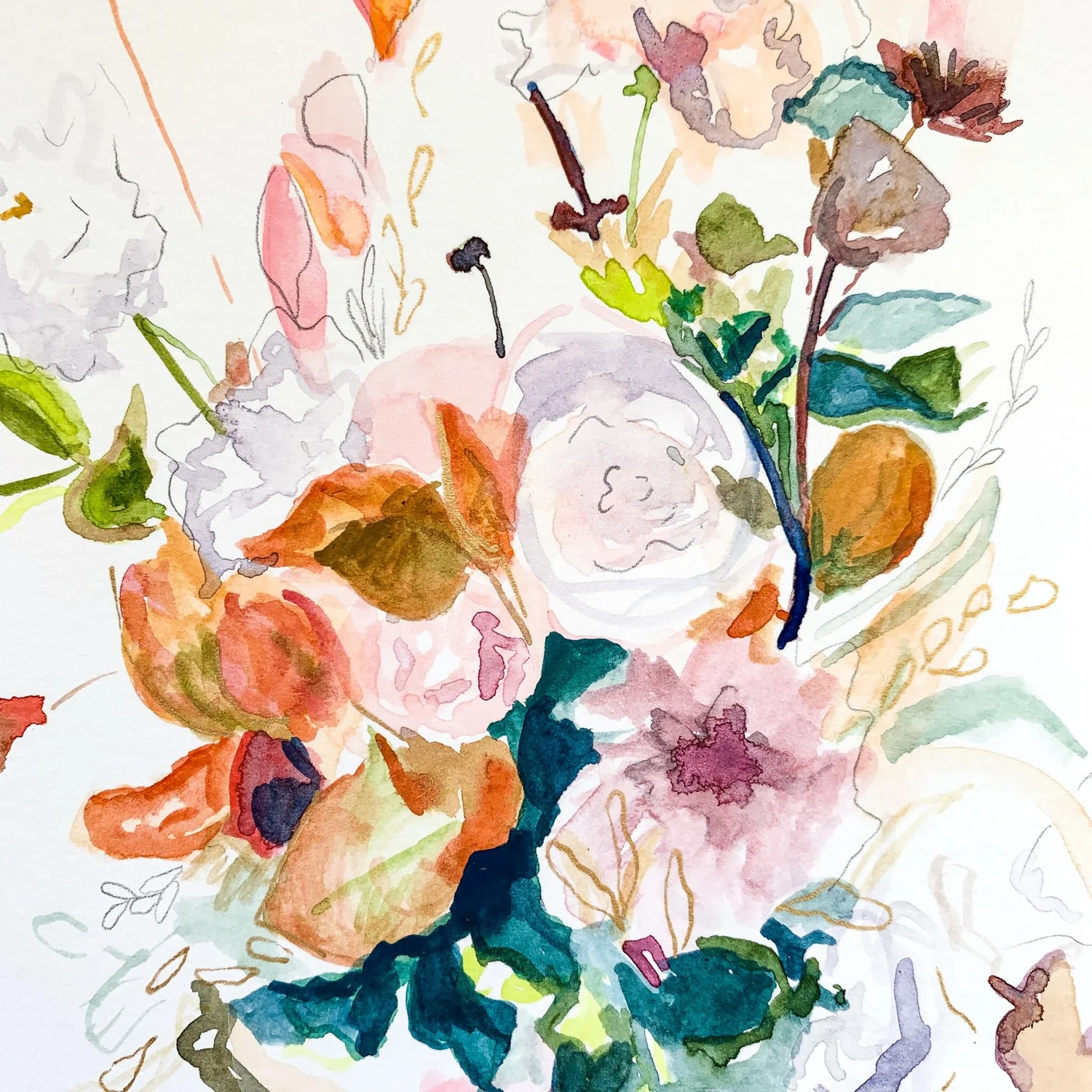 Sky アメリ WATERCOLOR PAINT FLORAL Sky アメリ WATERCOLOR PAINT