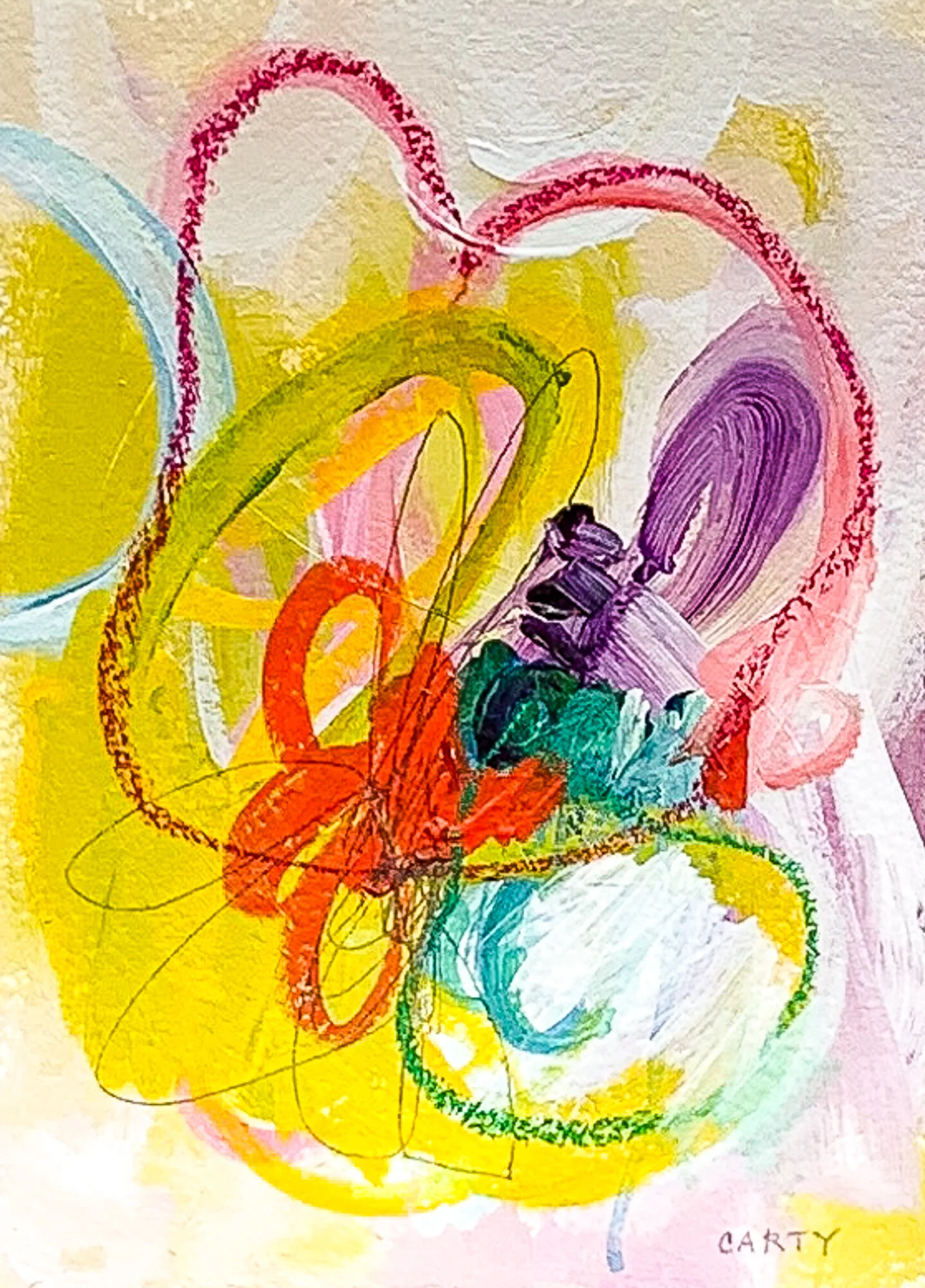 tropical abstract painting by Megan Carty