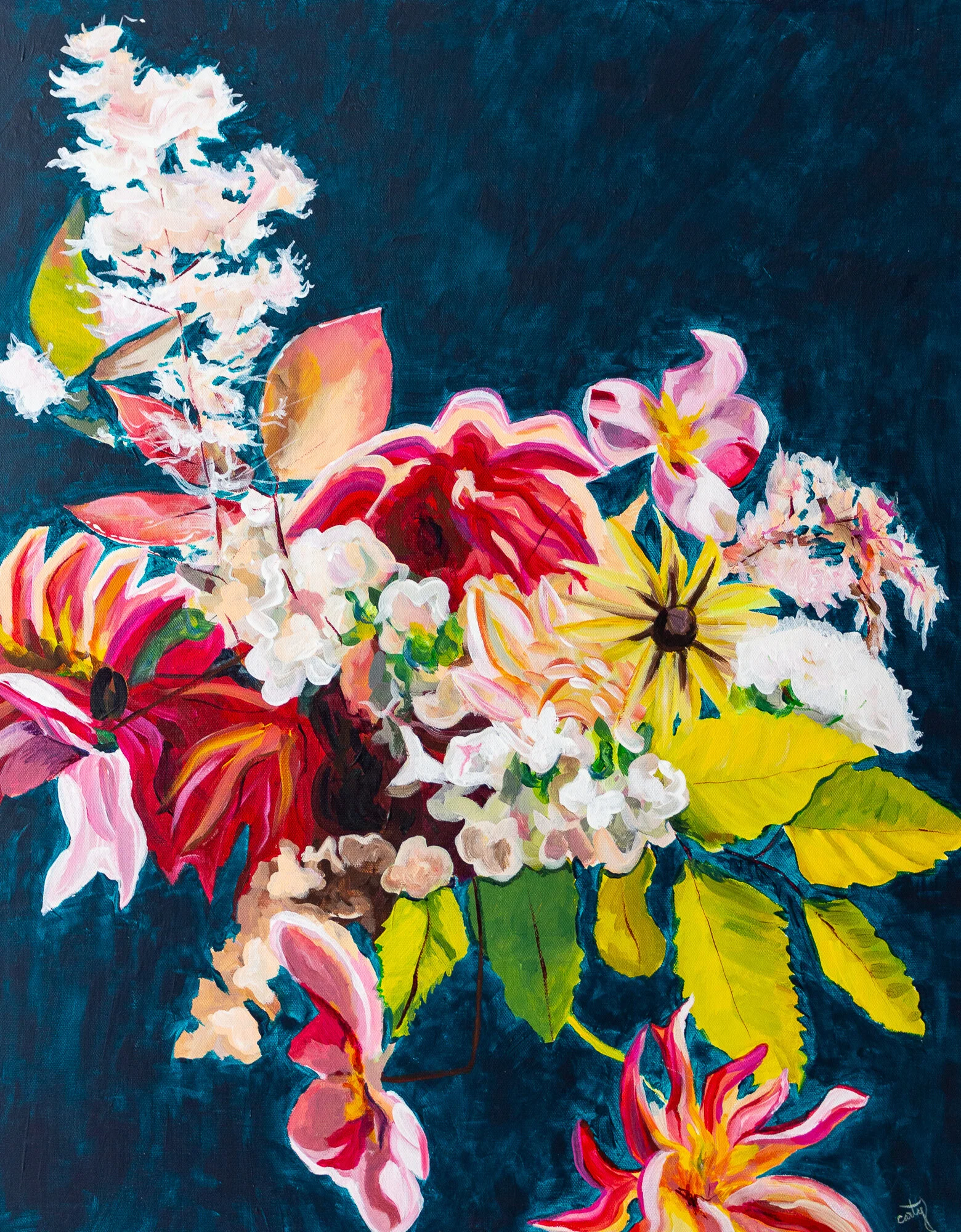 Boho Chic floral painting by Megan Carty