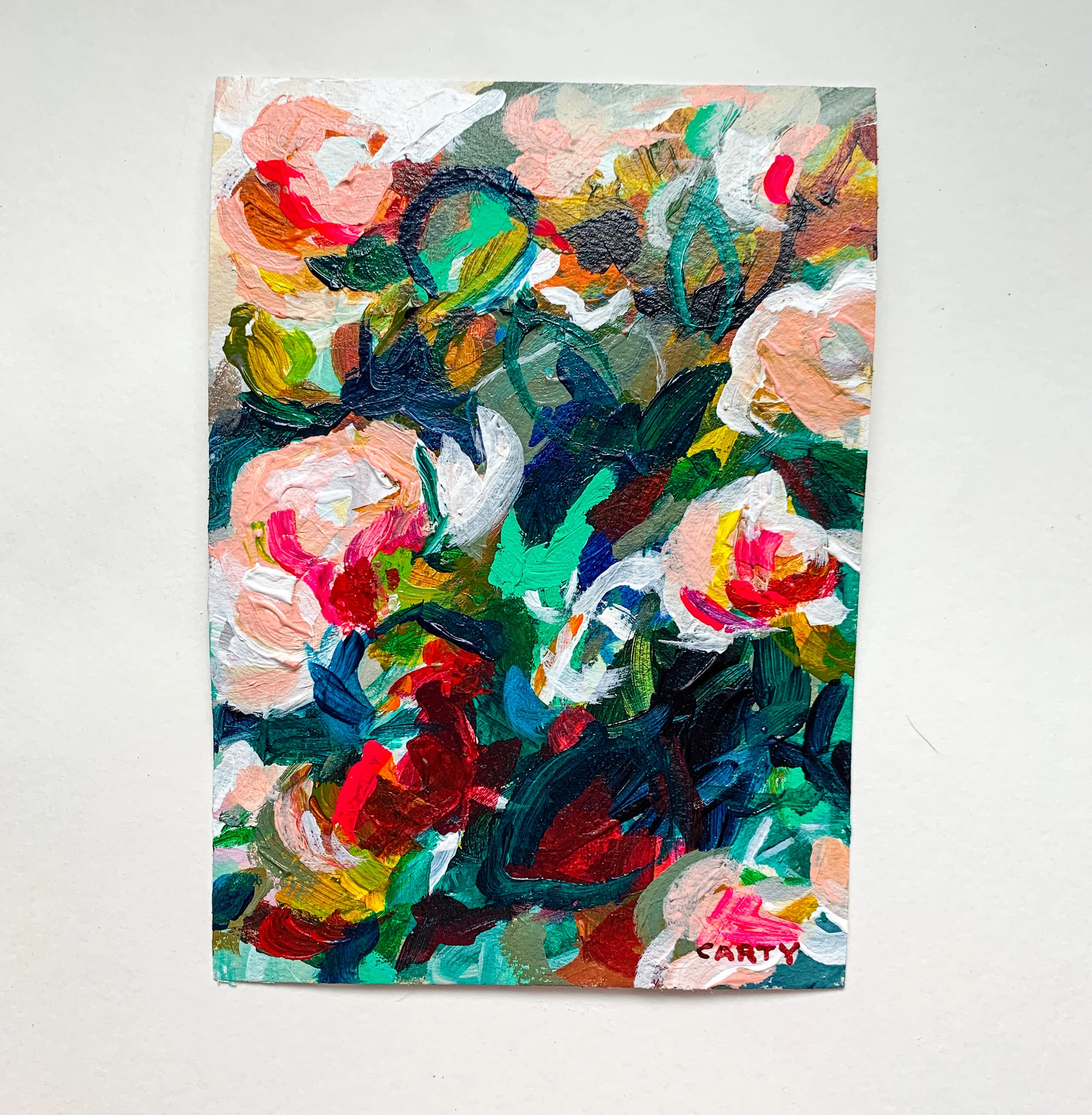 Boston artist Megan Carty makes vibrant abstract paintings and modern floral paintings filled with positive energy, color, and life. 
