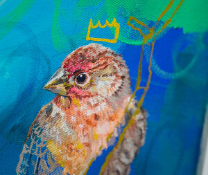 Wren Bird Art Painting, Bird Lover Gift for Women, Positive Quotes Wall  Art, Wren Bird Original Acrylic Painting, Paper Fine Art, 8 X 8 Art 
