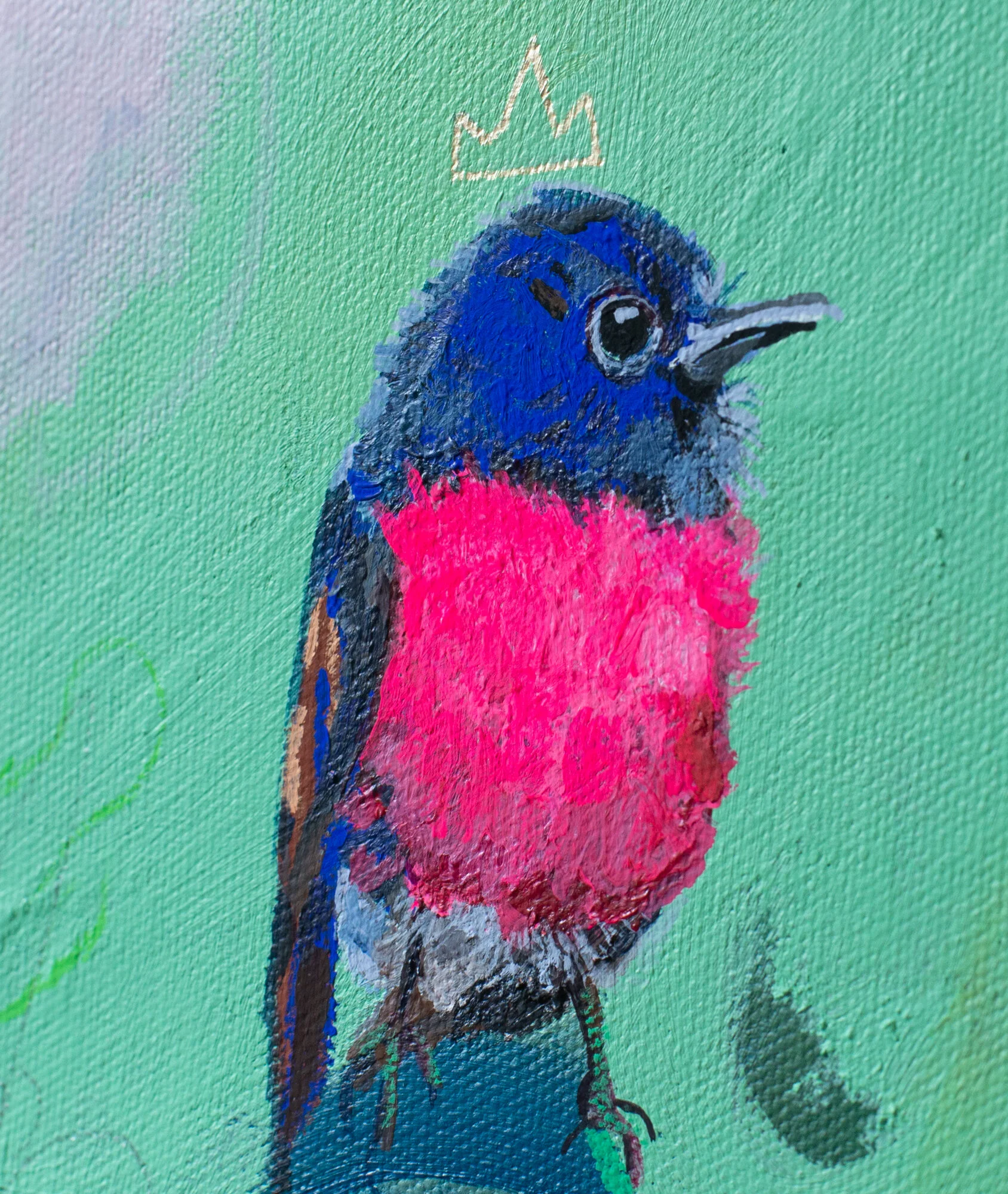 Cute bird painting by Megan Carty