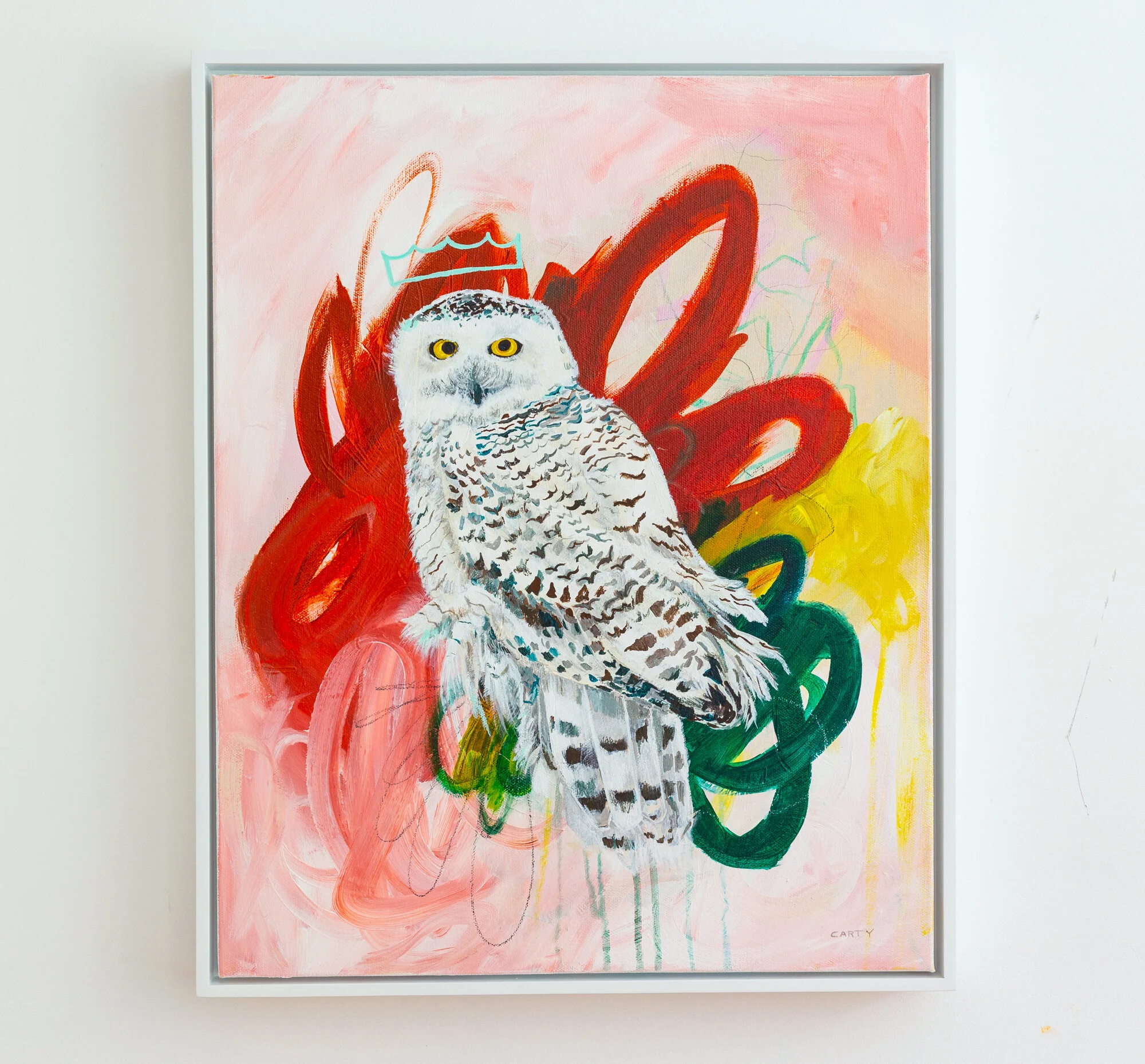 Snowy Owl Painting by Megan Carty