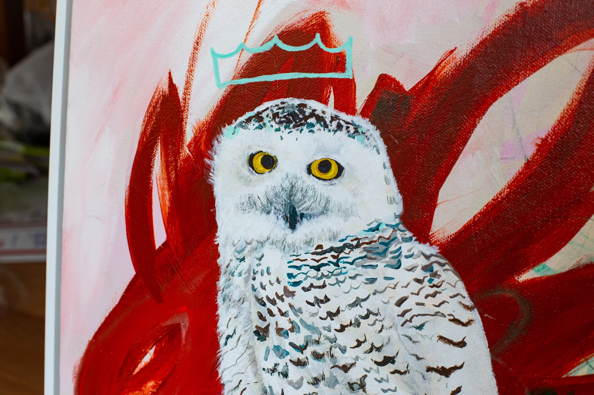 Snowy Owl Painting by Megan Carty