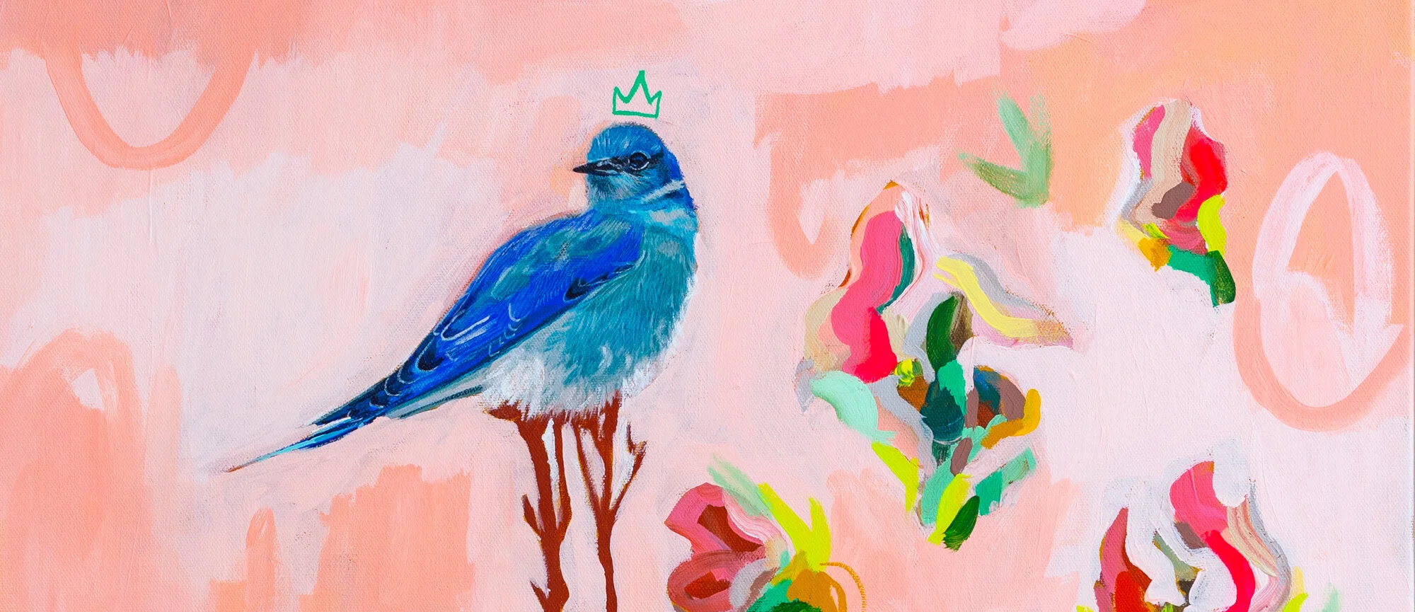 bluebird painting by Megan Carty