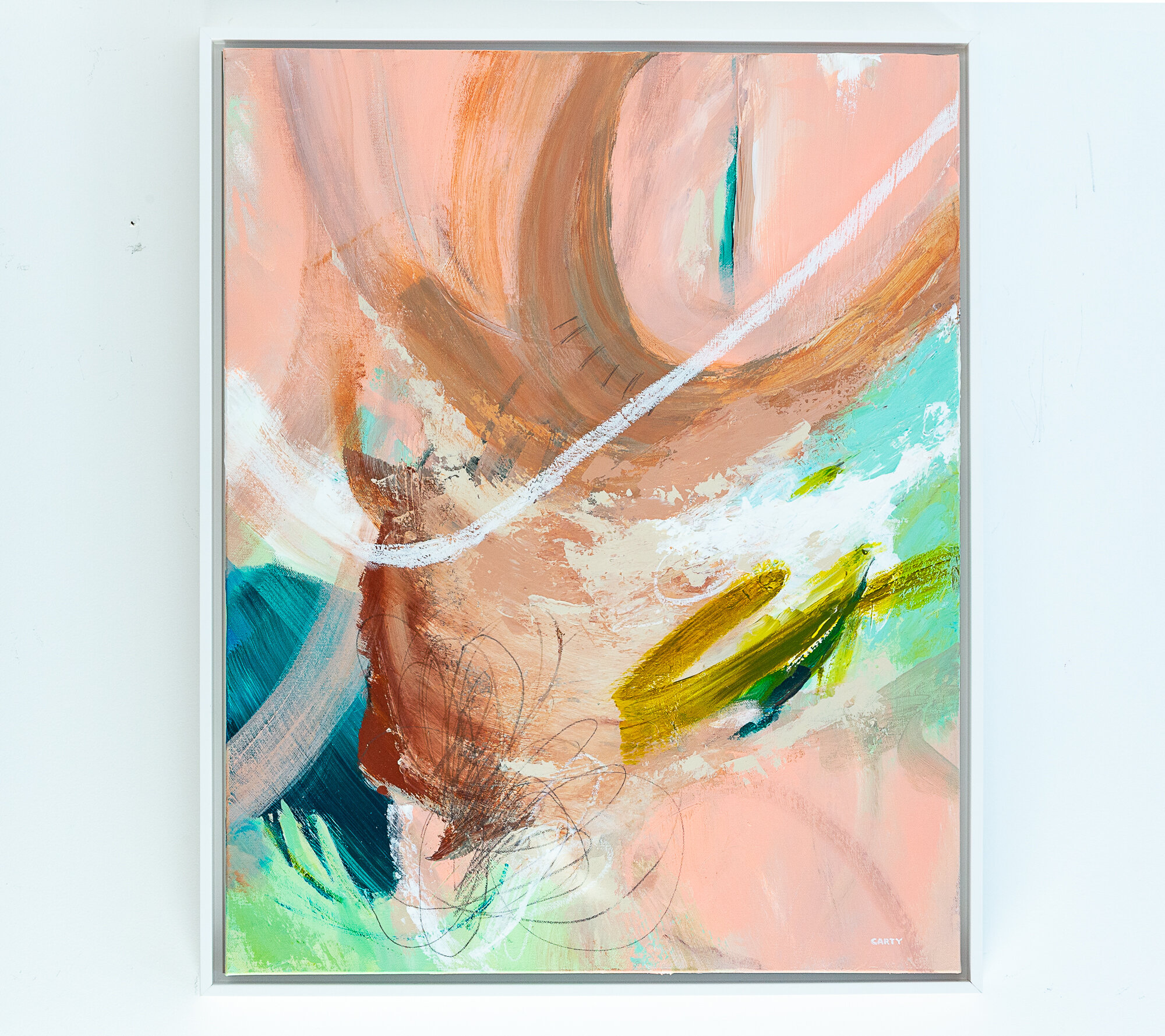 Earth-toned boho style abstract painting by Megan Carty