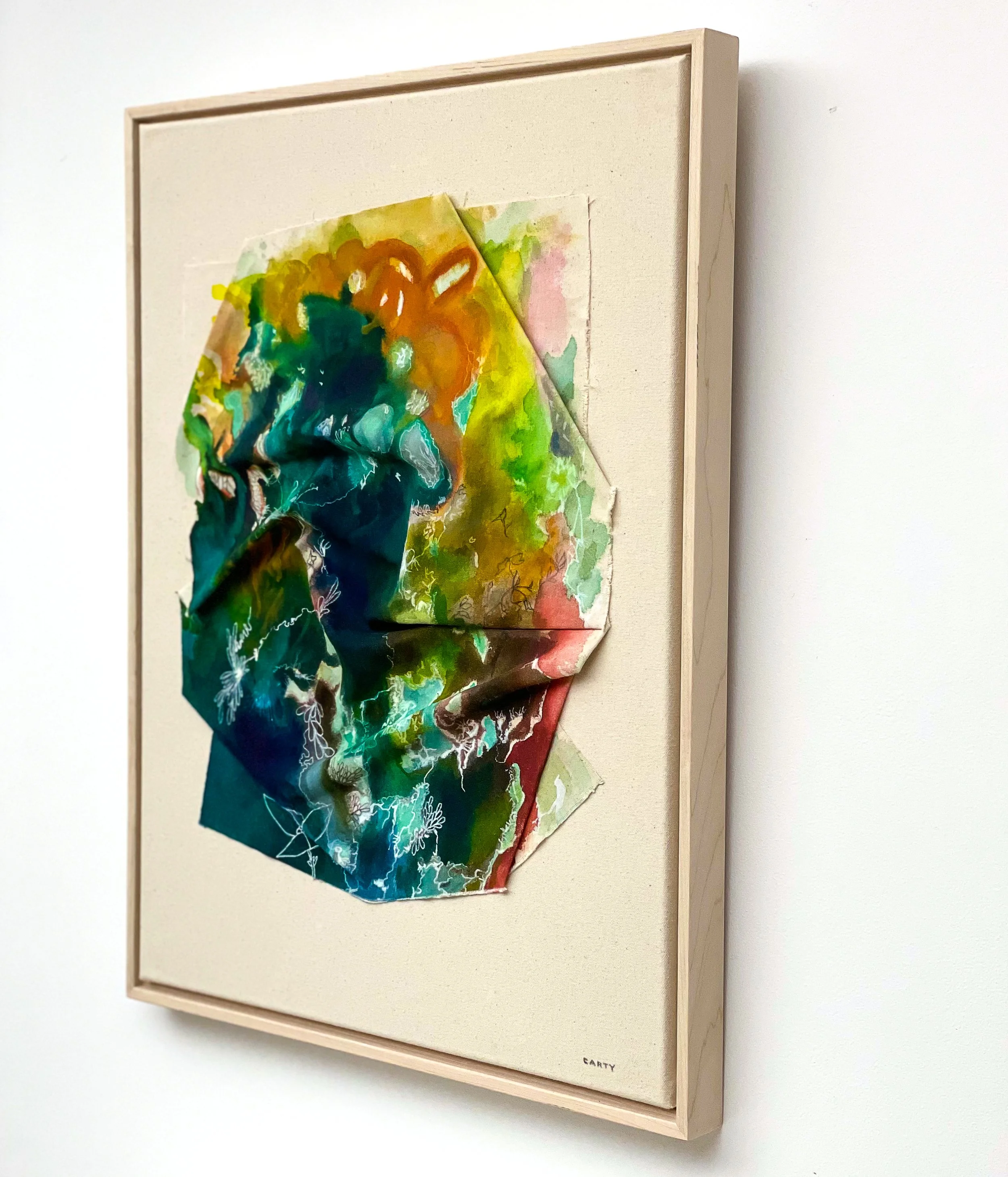 acadia tidepool sculptural abstract landscape painting by artist Megan Carty