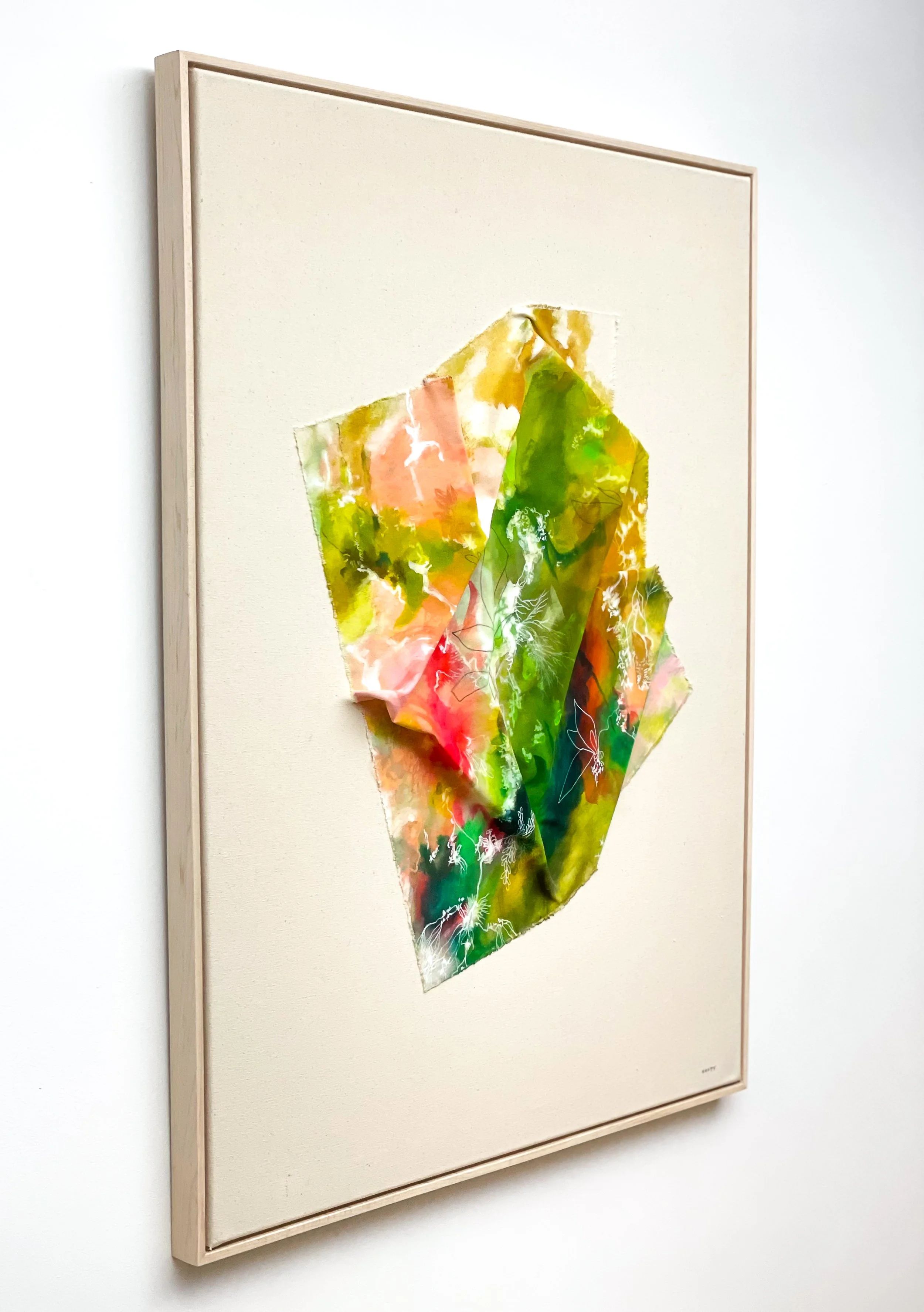 asticou garden sculptural abstract landscape painting by Megan Carty