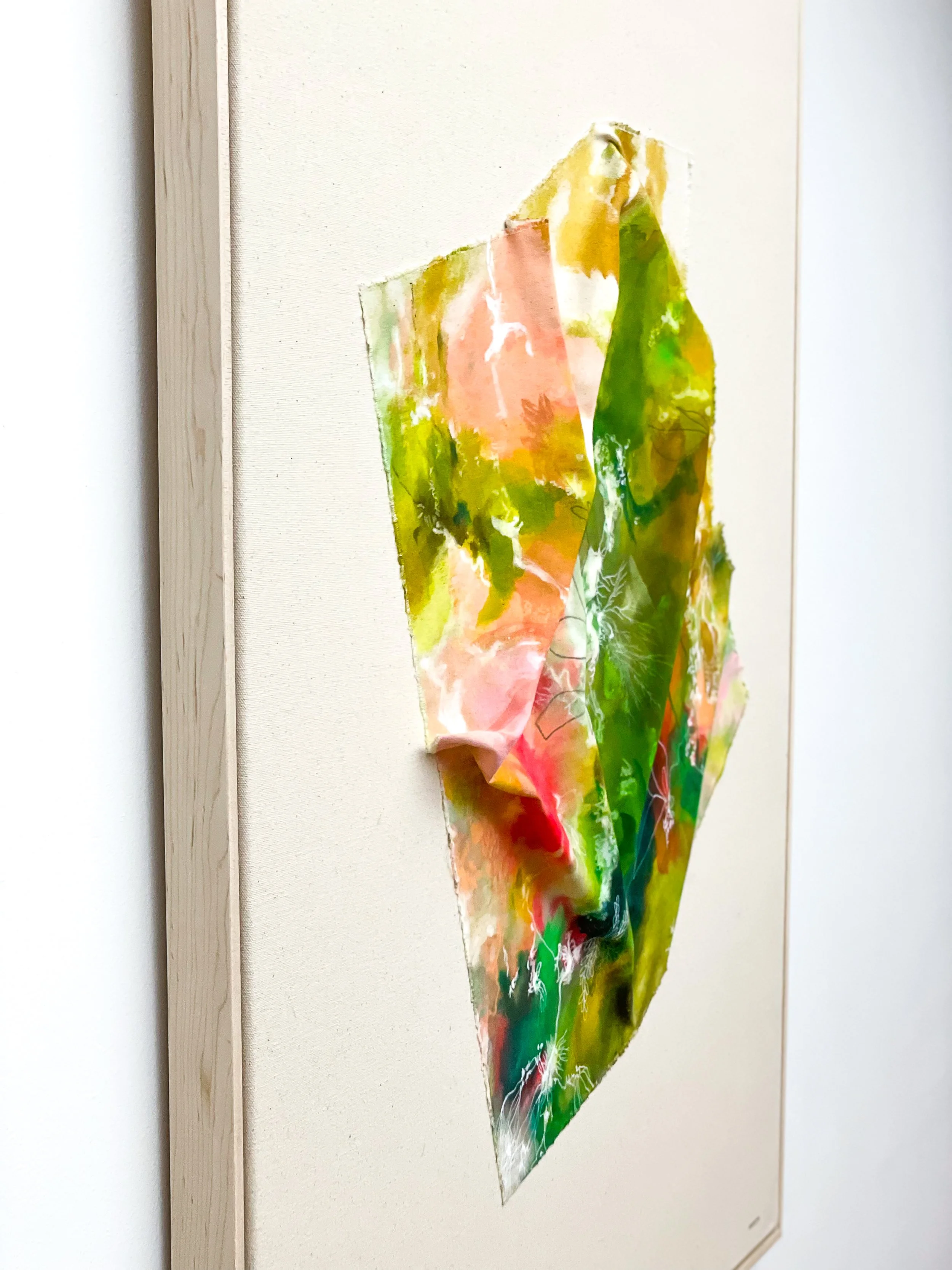 asticou garden sculptural abstract landscape painting by Megan Carty