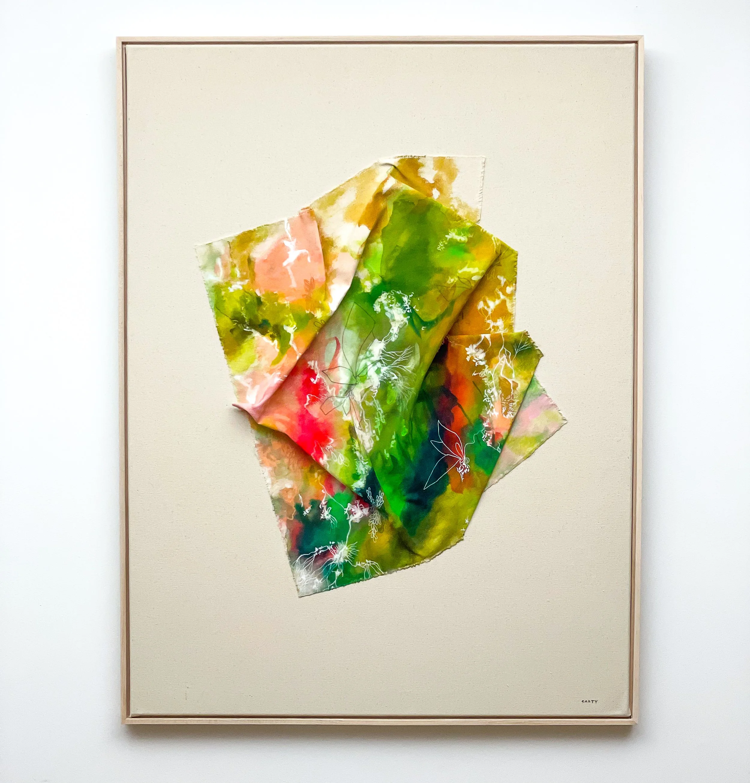 asticou garden sculptural abstract landscape painting by Megan Carty