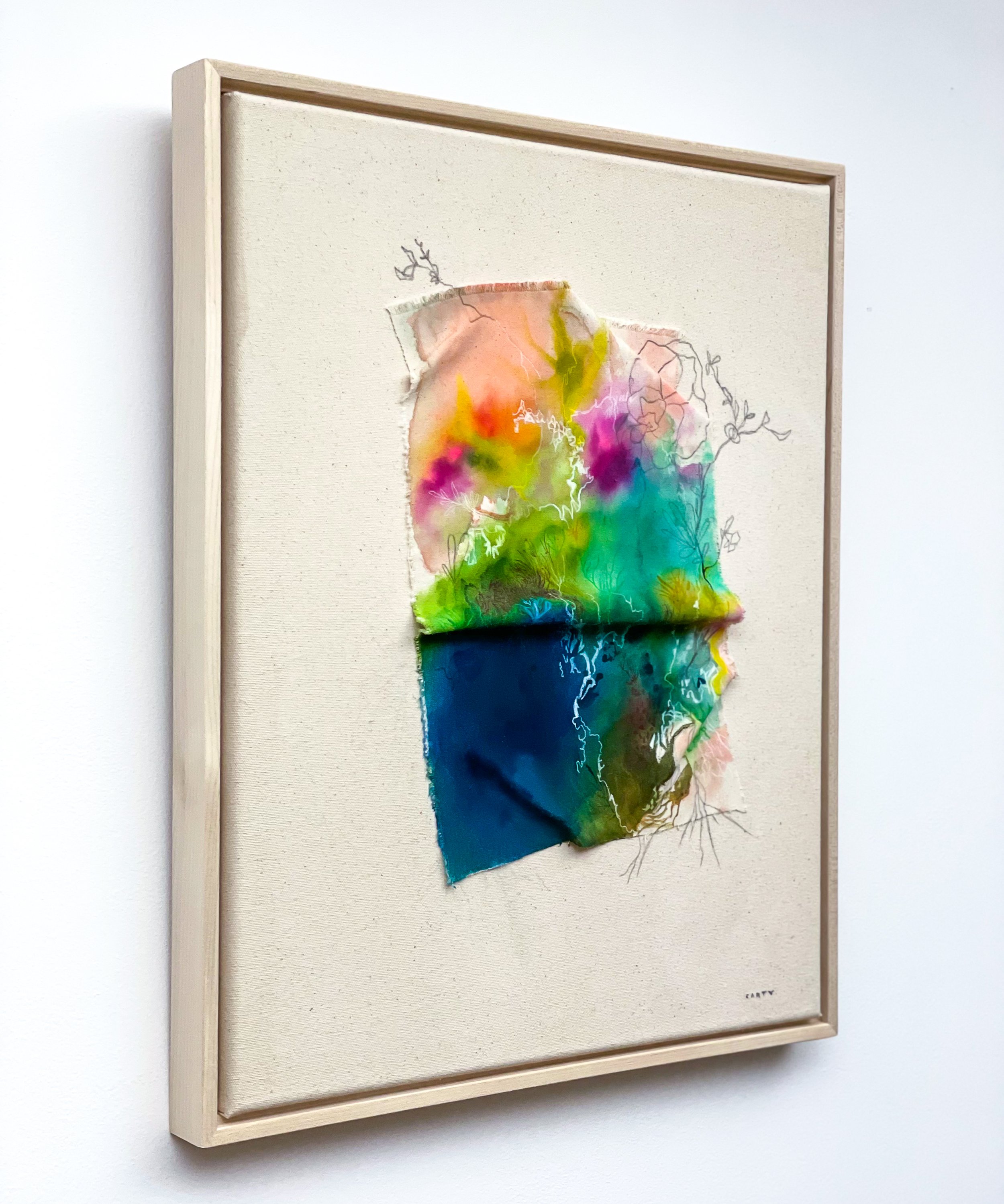 New England sculptural abstract landscape painting by artist Megan Carty