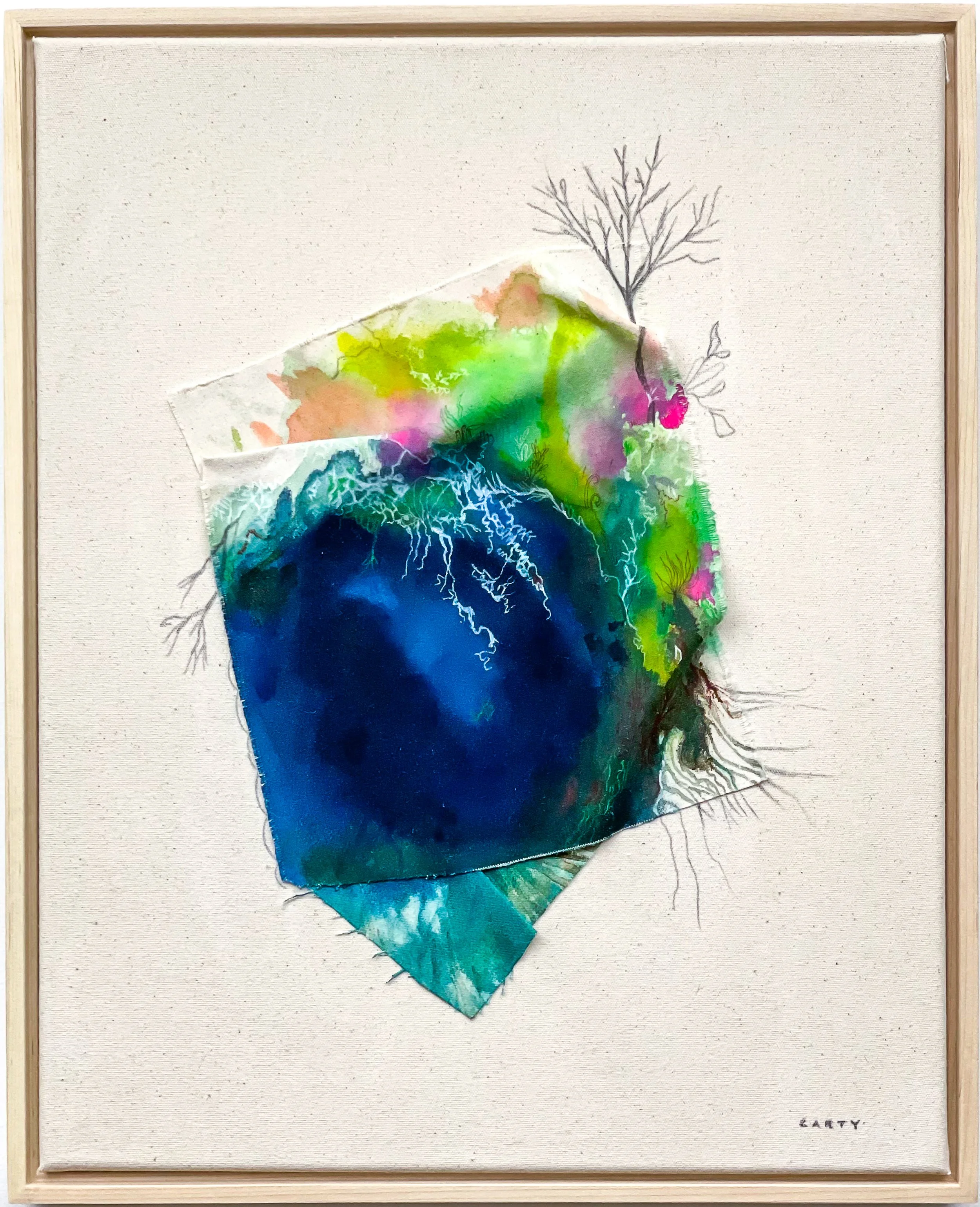 New England sculptural abstract landscape painting by artist Megan Carty