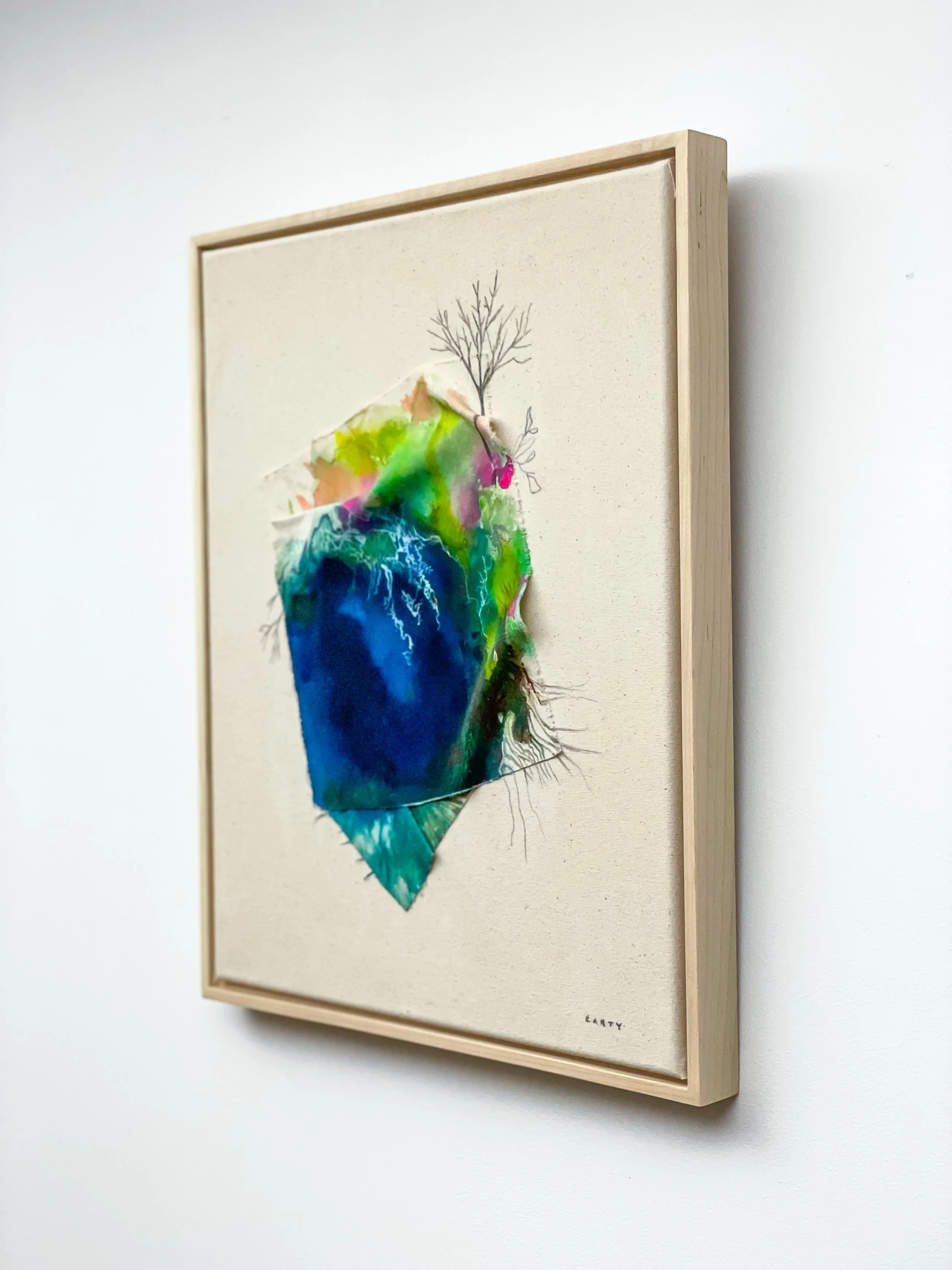 New England sculptural abstract landscape painting by artist Megan Carty