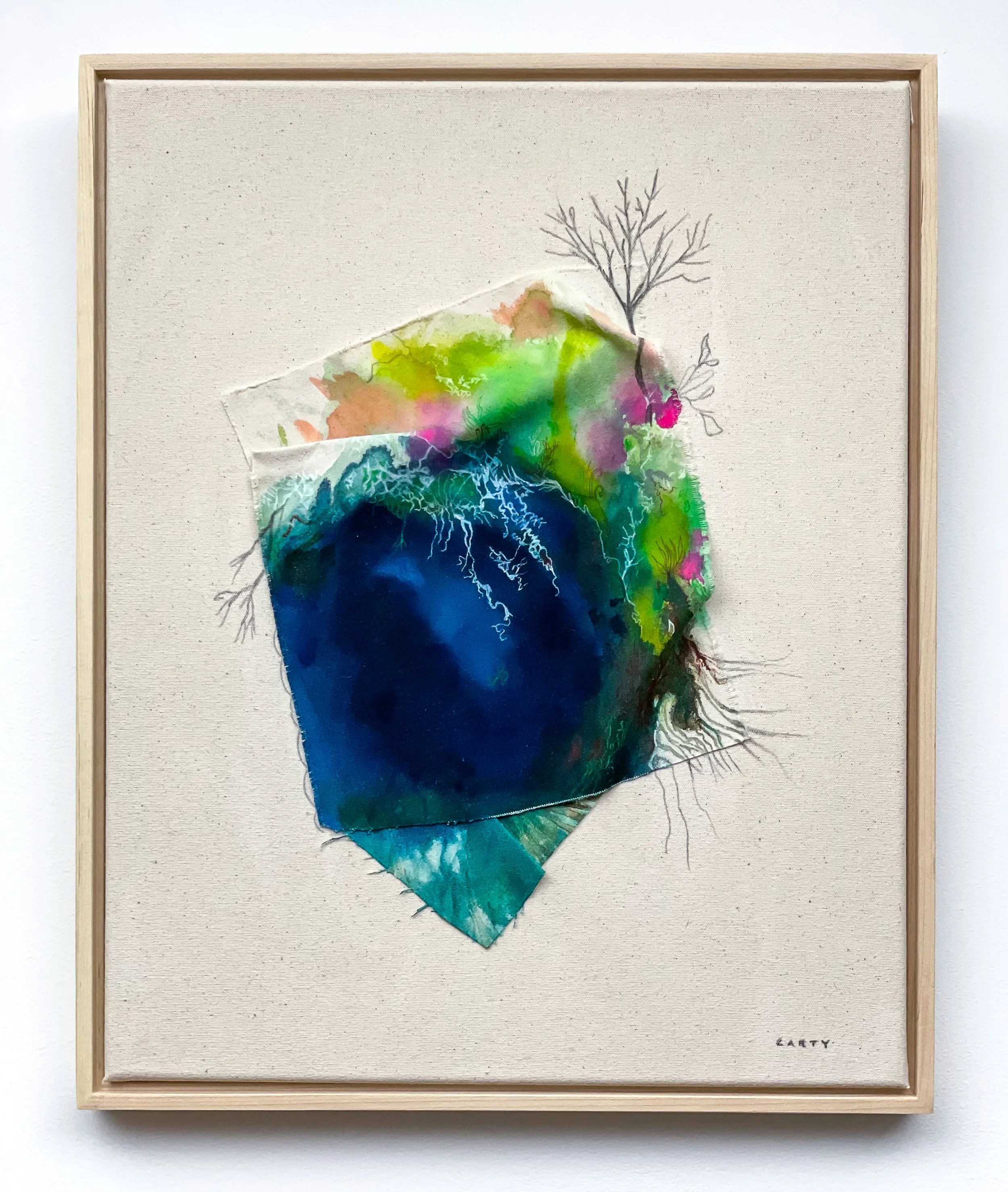 New England sculptural abstract landscape painting by artist Megan Carty