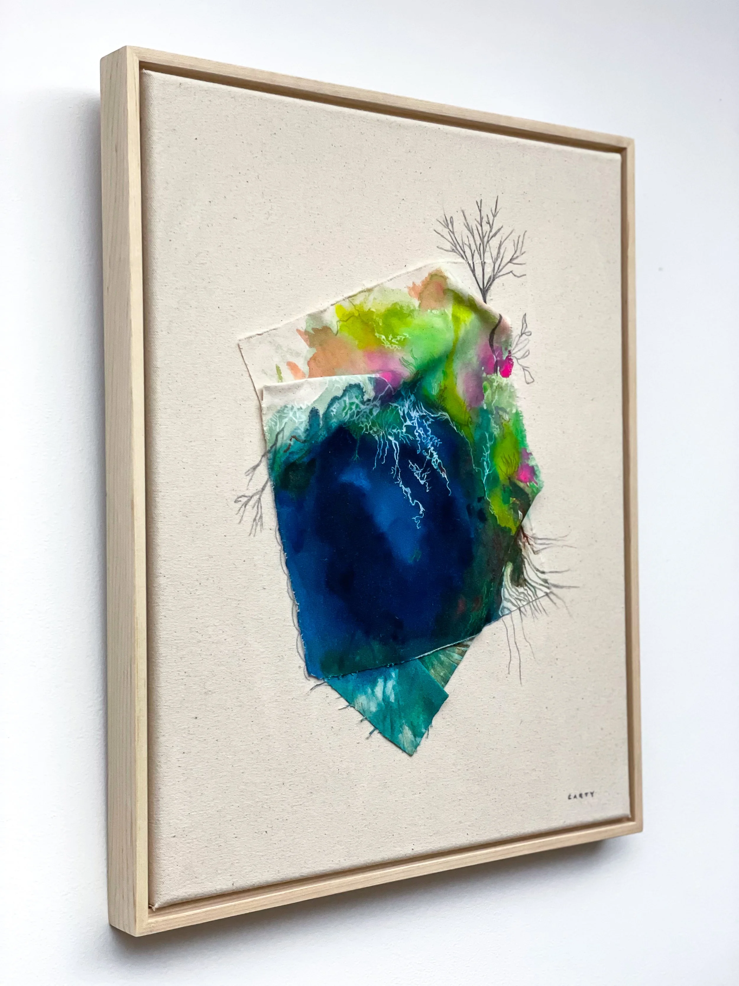 New England sculptural abstract landscape painting by artist Megan Carty