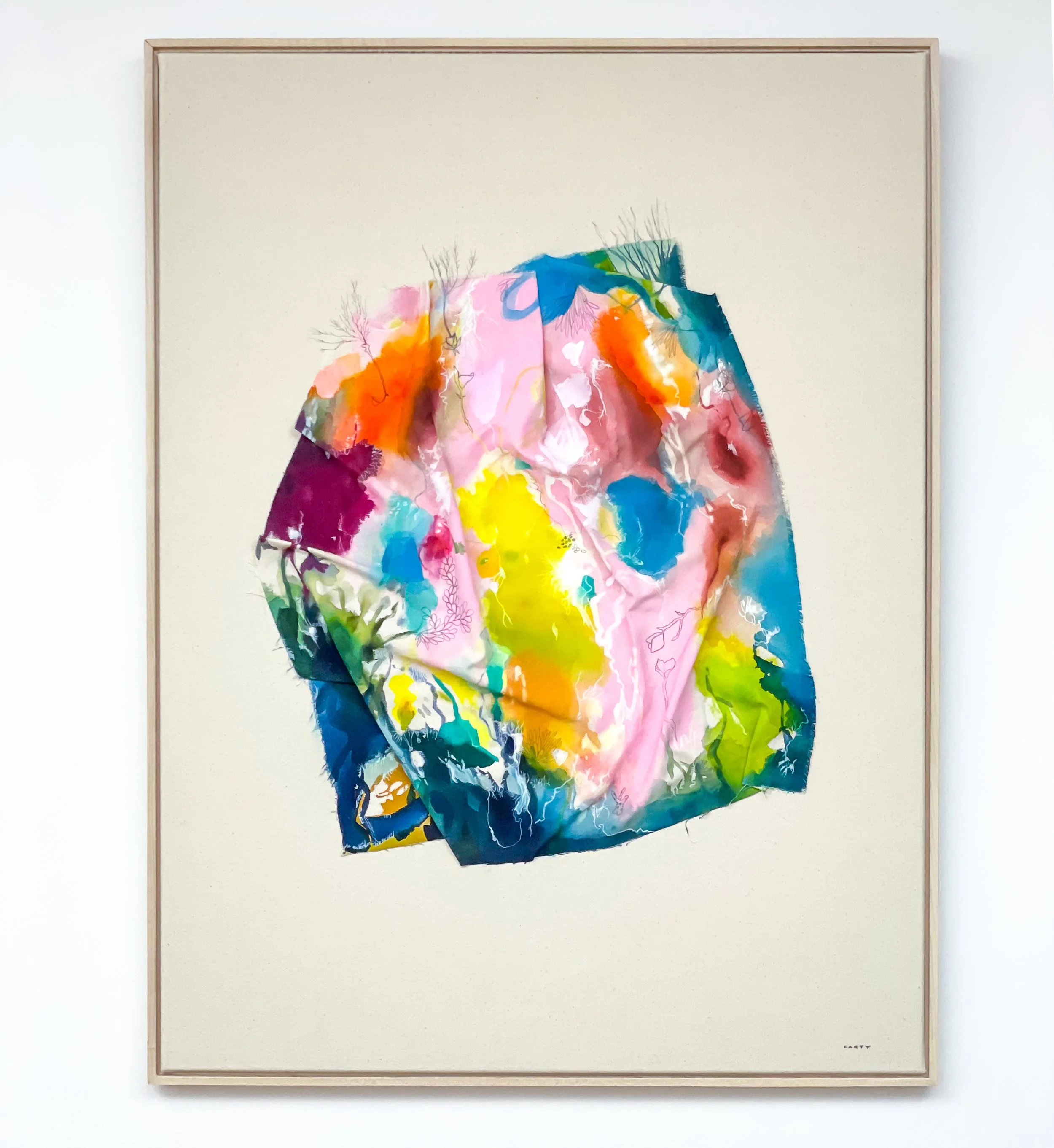 New England sculptural abstract landscape painting by artist Megan Carty