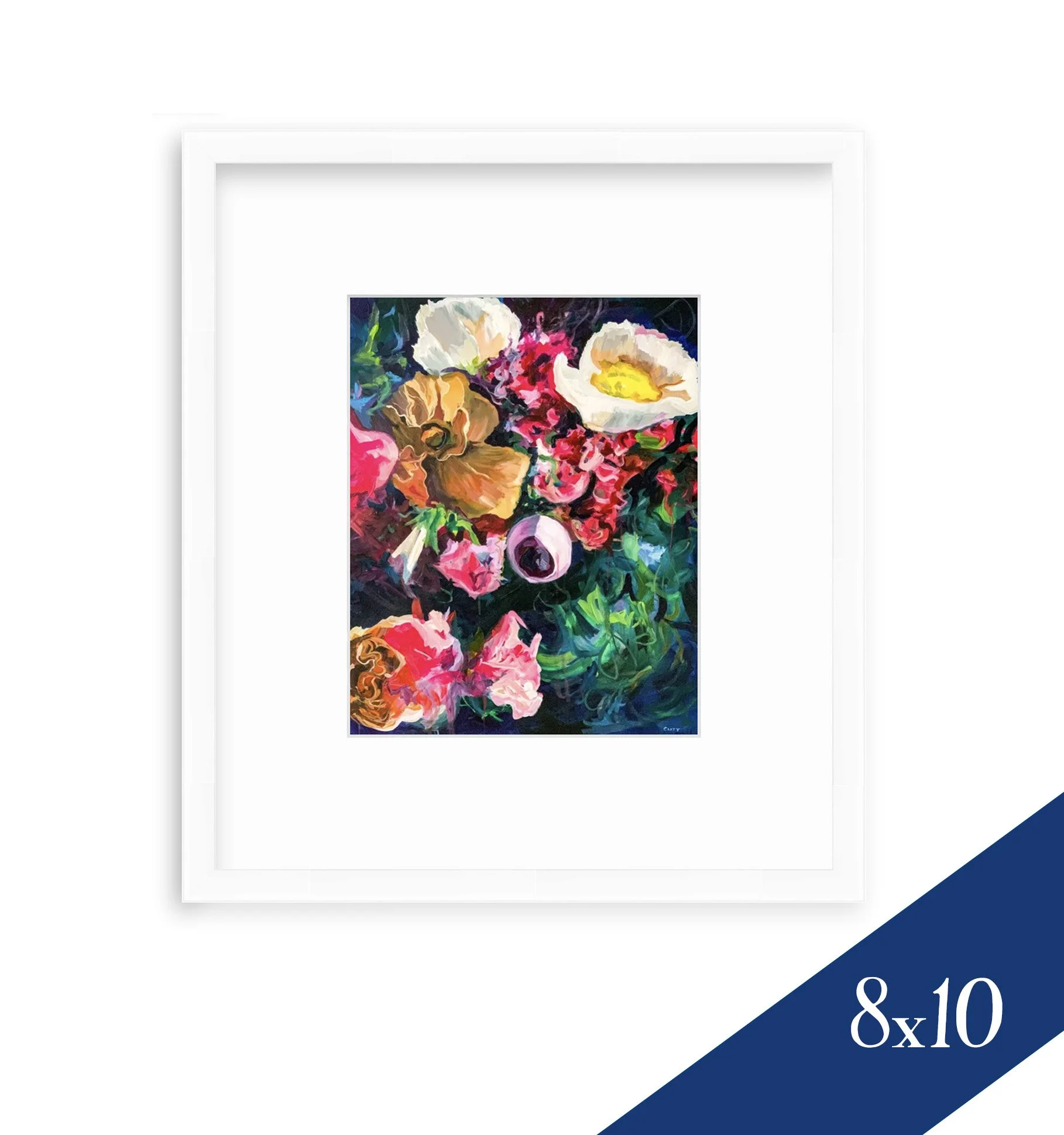 bold floral art print by Megan Carty