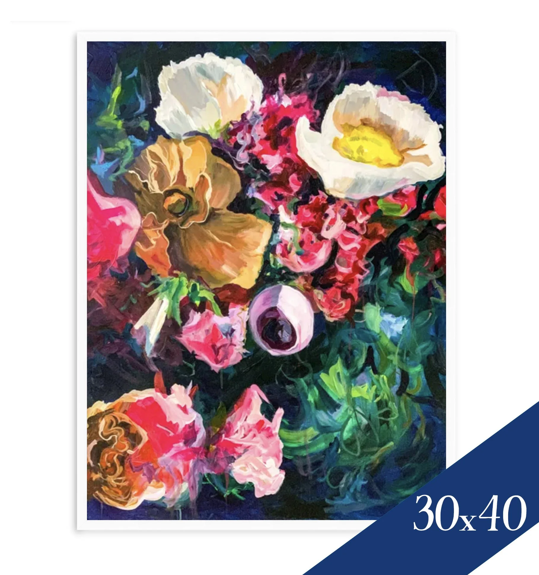 bold floral art print by Megan Carty