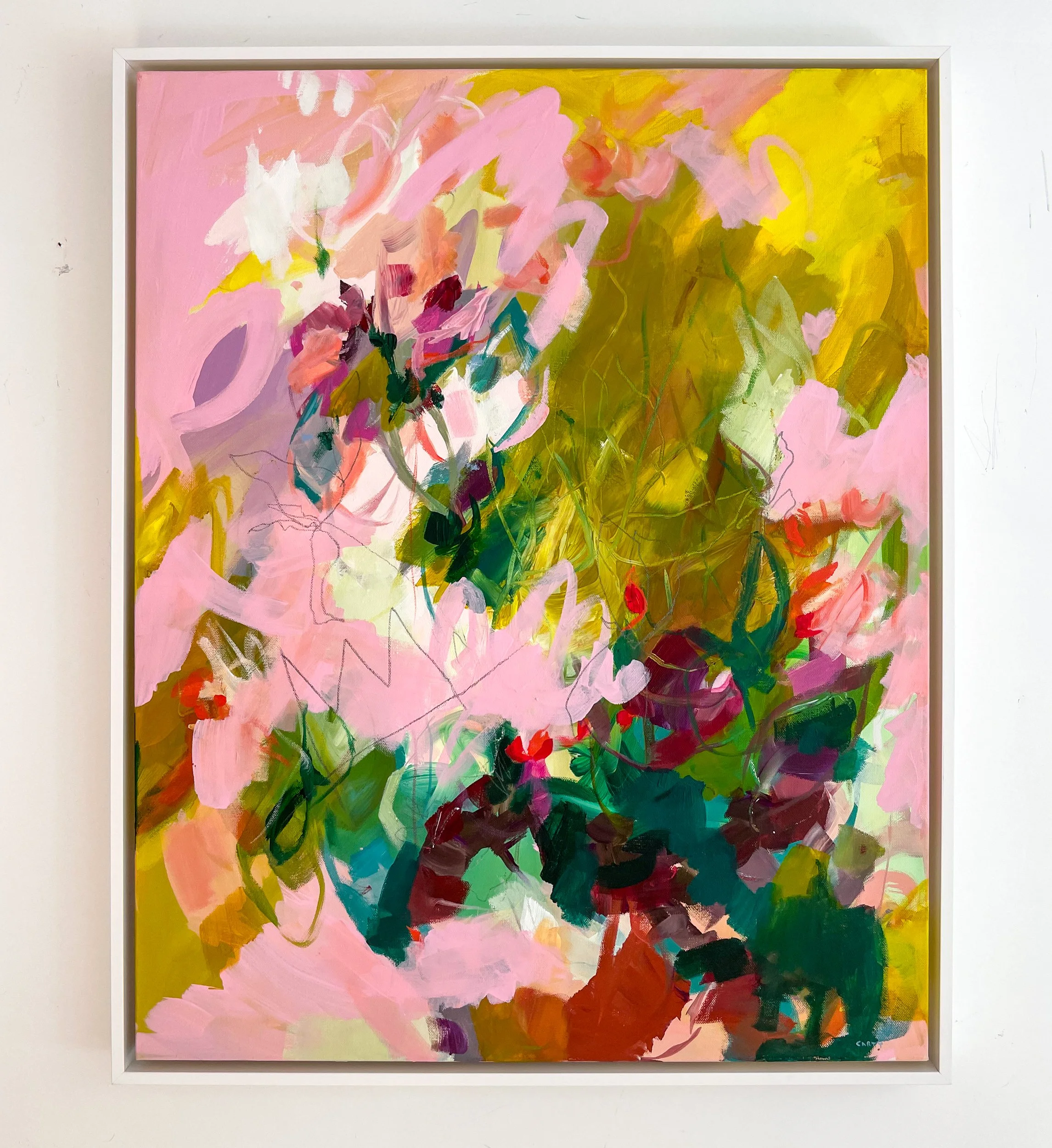 Island of Amazonia, 24x30 Abstract Painting — Megan Carty Art
