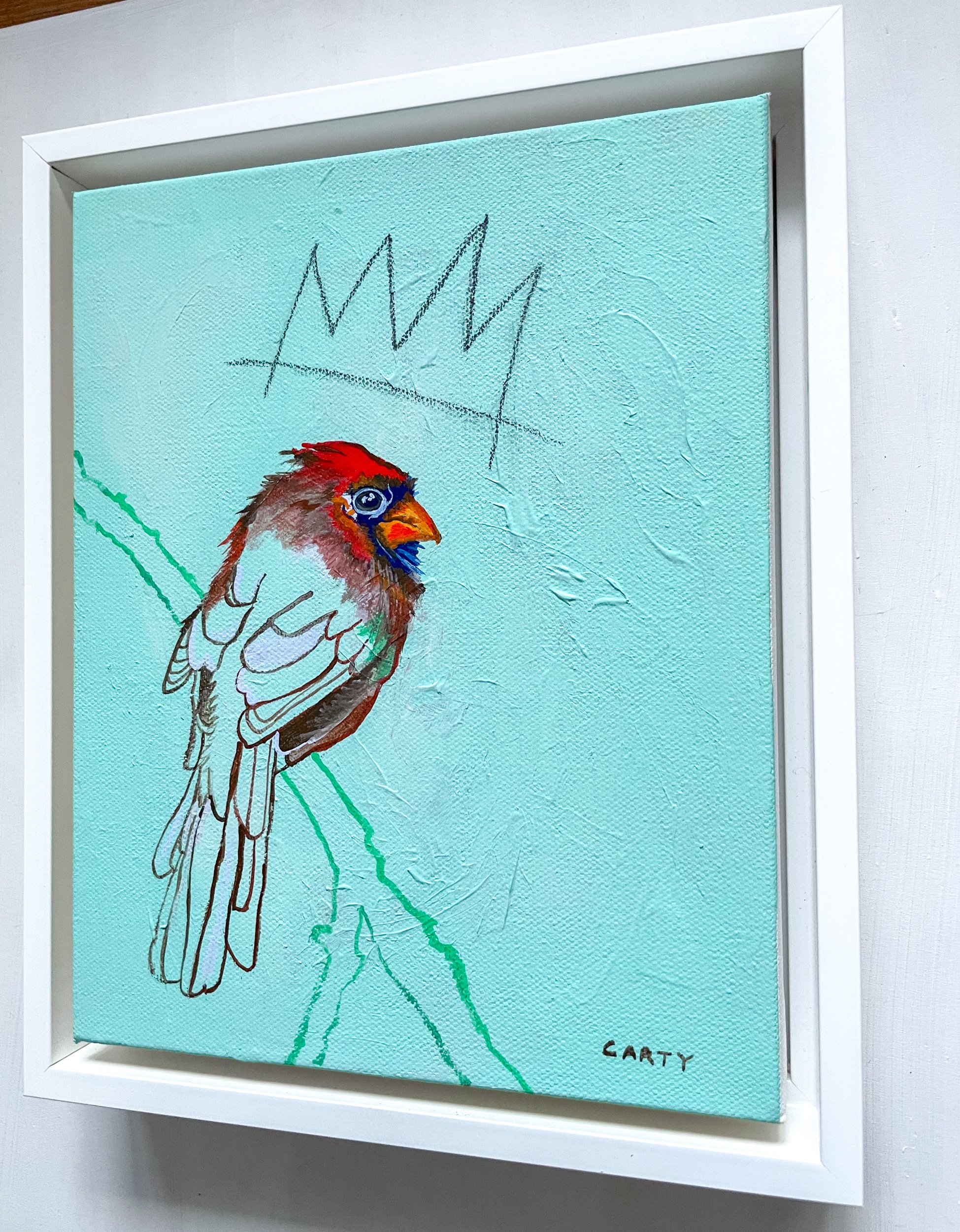 cardinal painting by Megan Carty