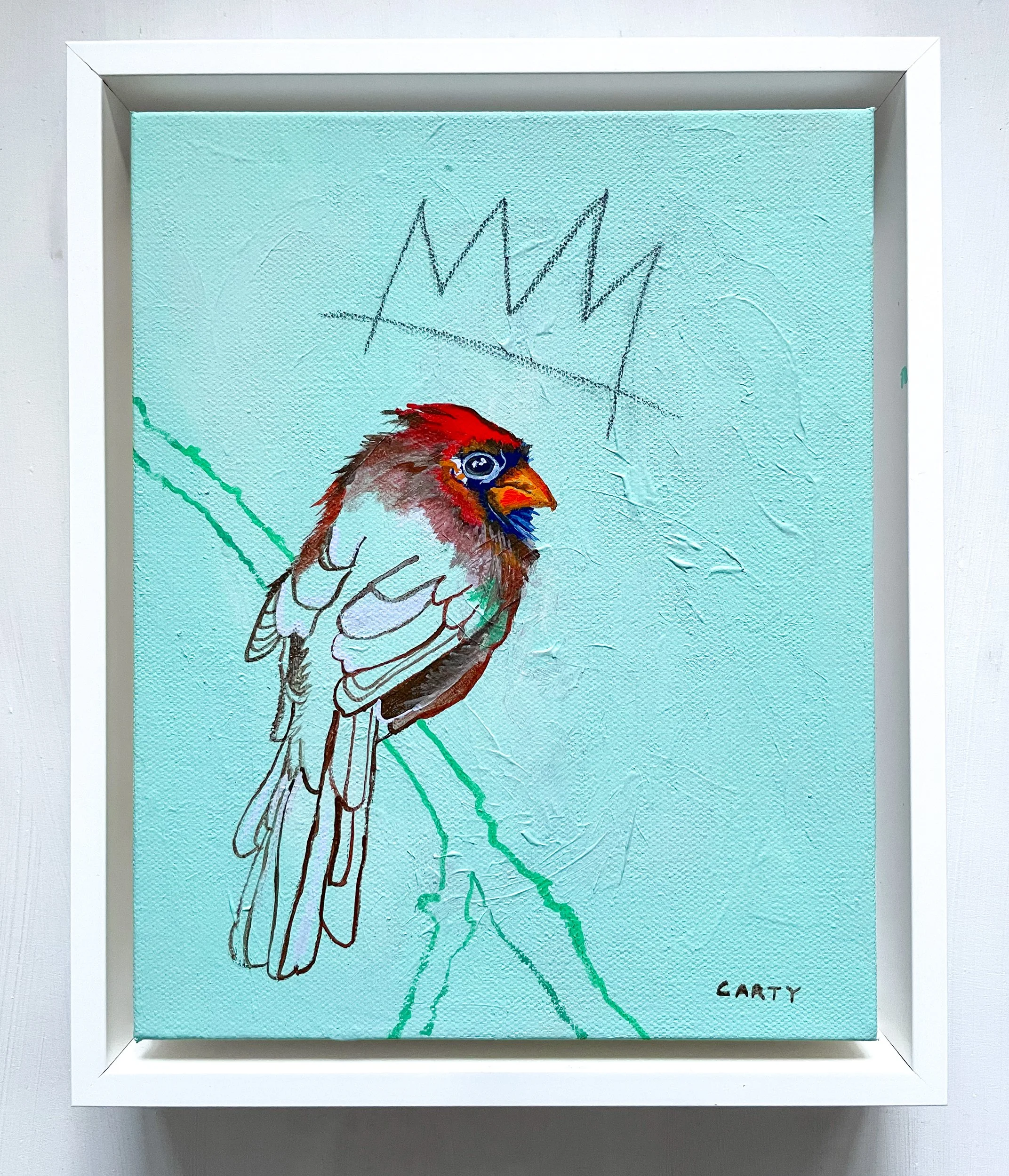 cardinal painting by Megan Carty