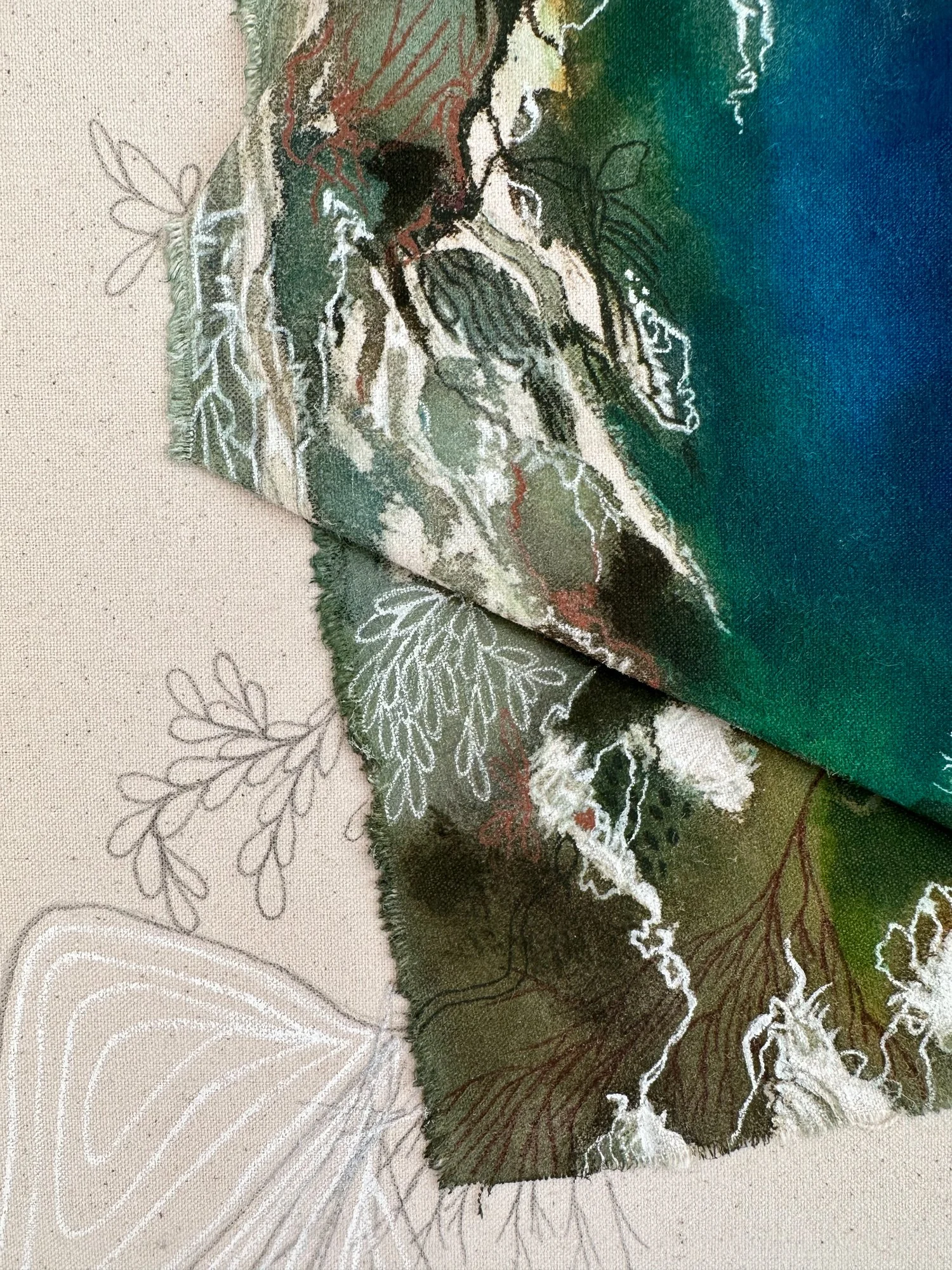 Coastal Maine Islands Abstract Landscape Painting by Megan Carty