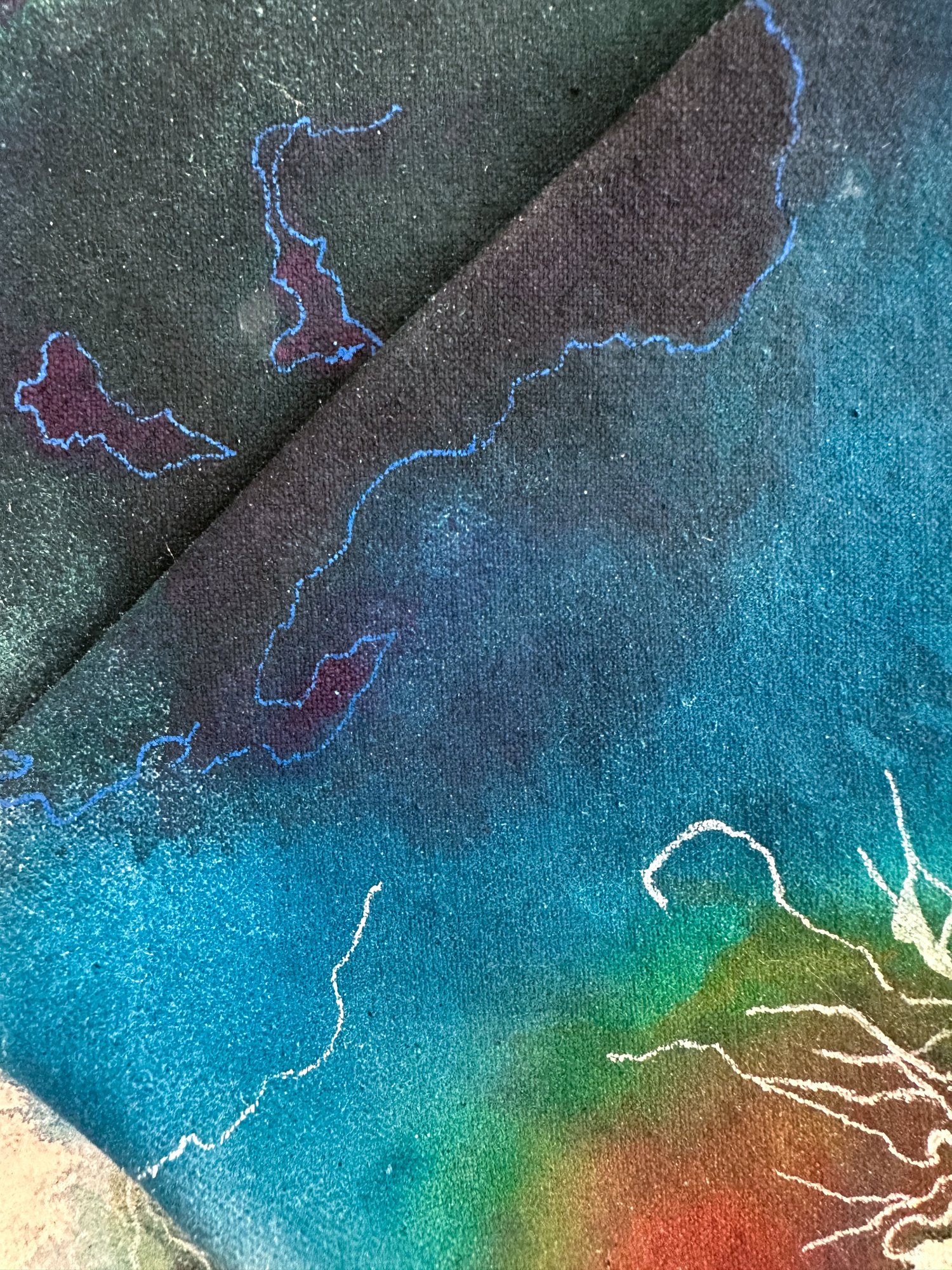 Tidepool painting, abstract landscape painting by Megan Carty