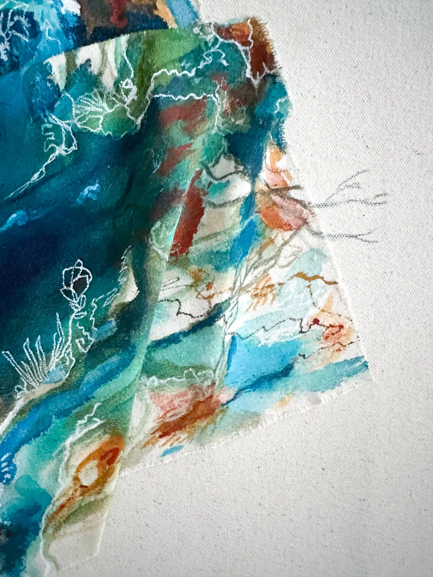 New England Abstract Landscape Painting by Megan Carty