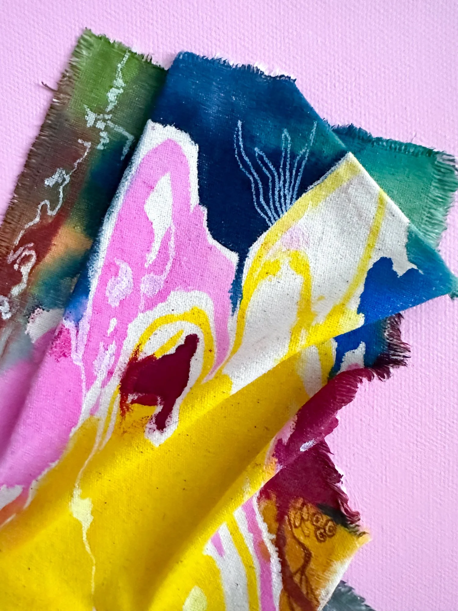 Pink Abstract Landscape Painting by Megan Carty