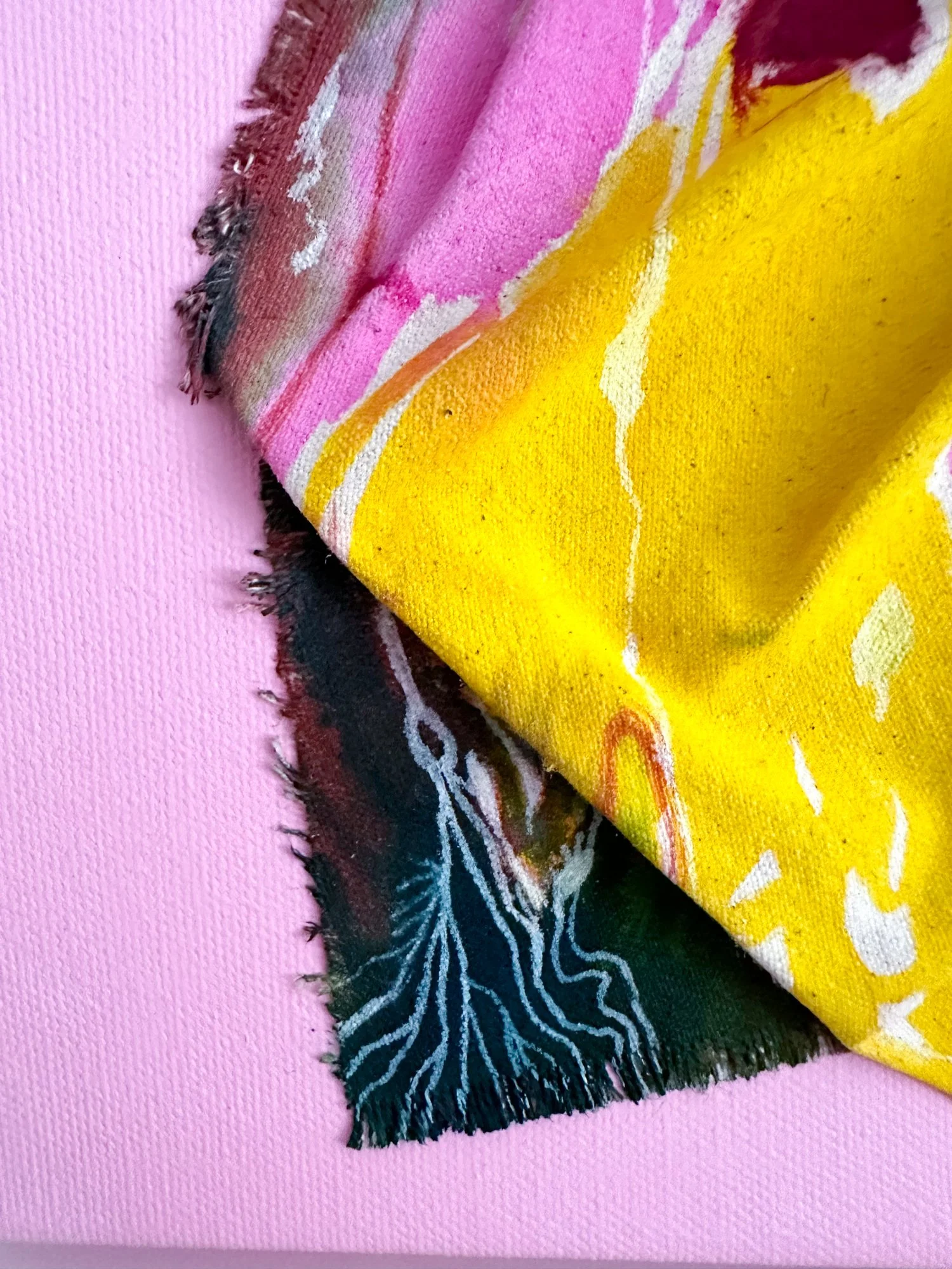 Pink Abstract Landscape Painting by Megan Carty