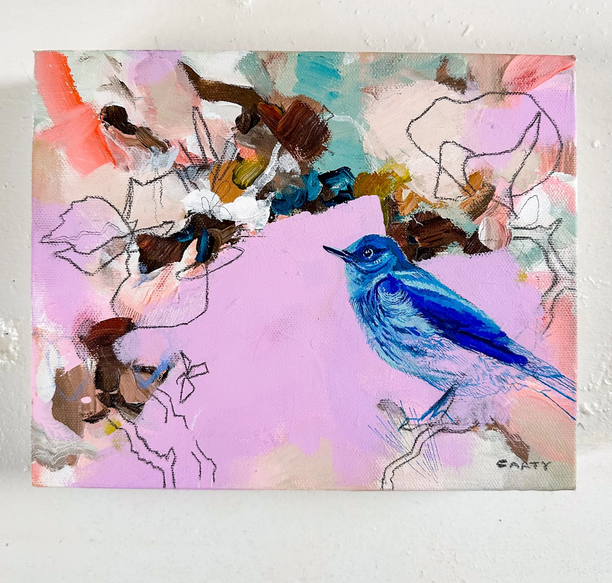 bluebird painting by Megan Carty