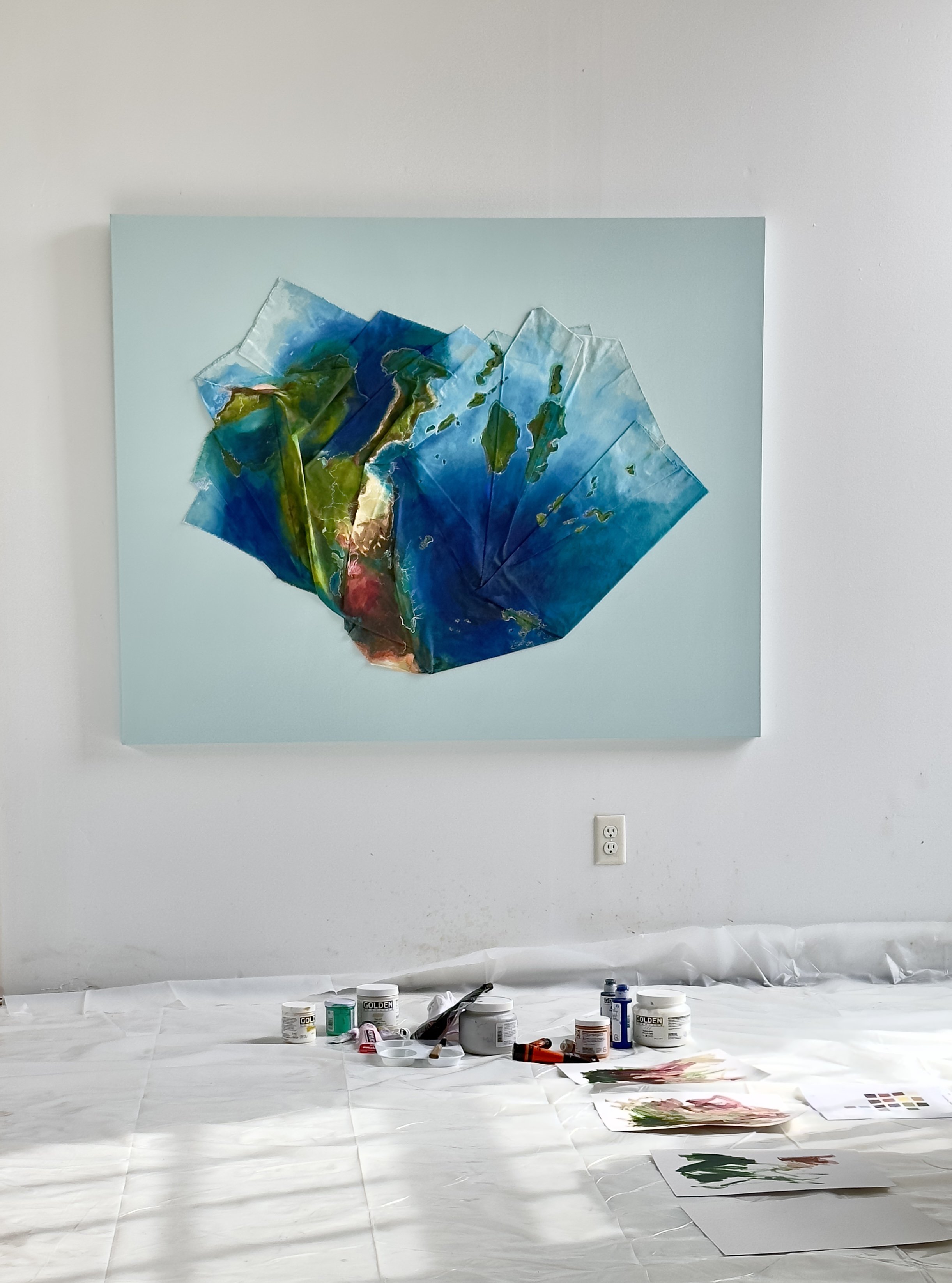 new england abstract landscape painting by Megan Carty