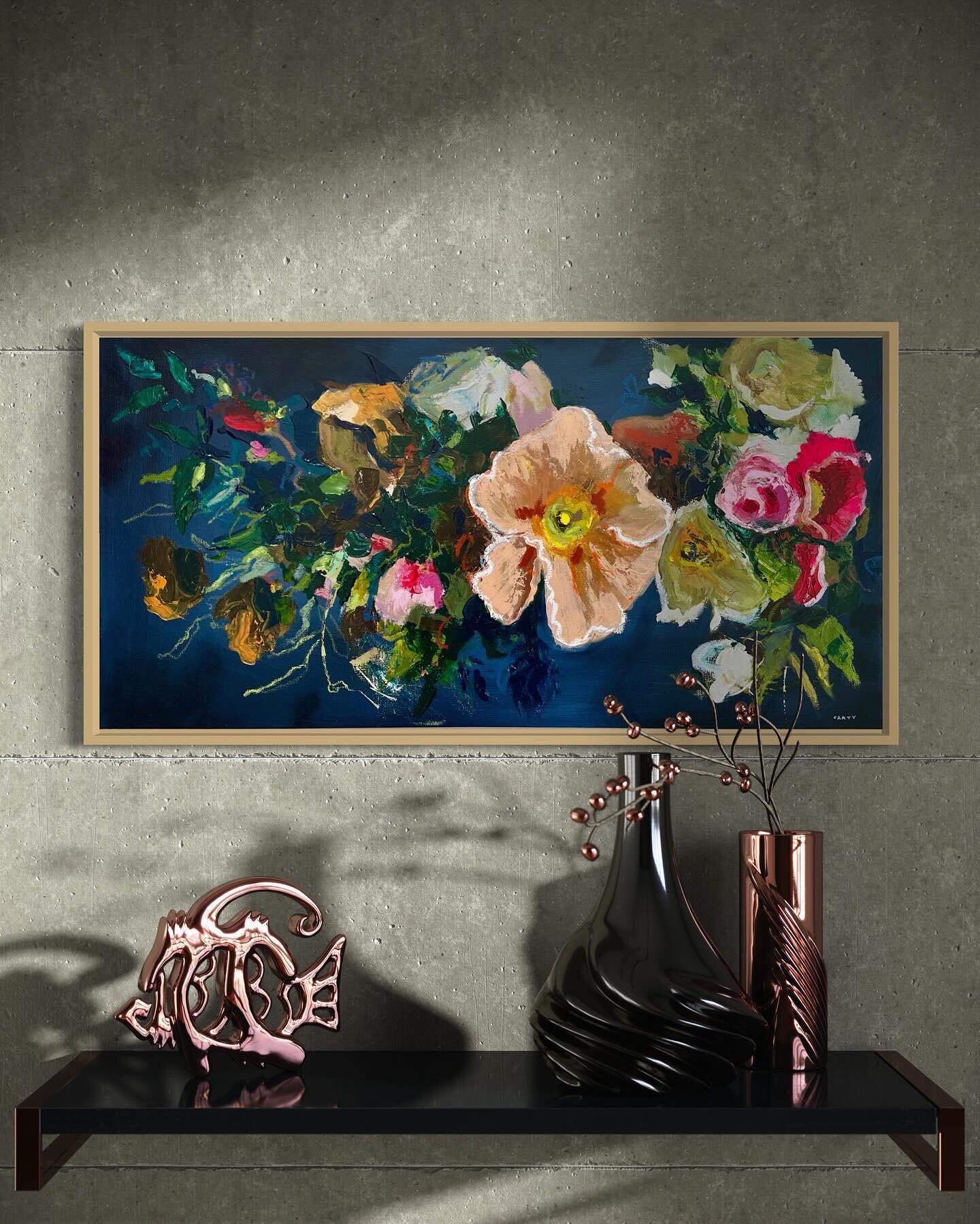 This stunning collection of moody abstract florals inspired by old Dutch still life paintings is almost complete and ready for release to you! I have two more frames on the way as we speak and then I can finish photographing everything. The lovely pe