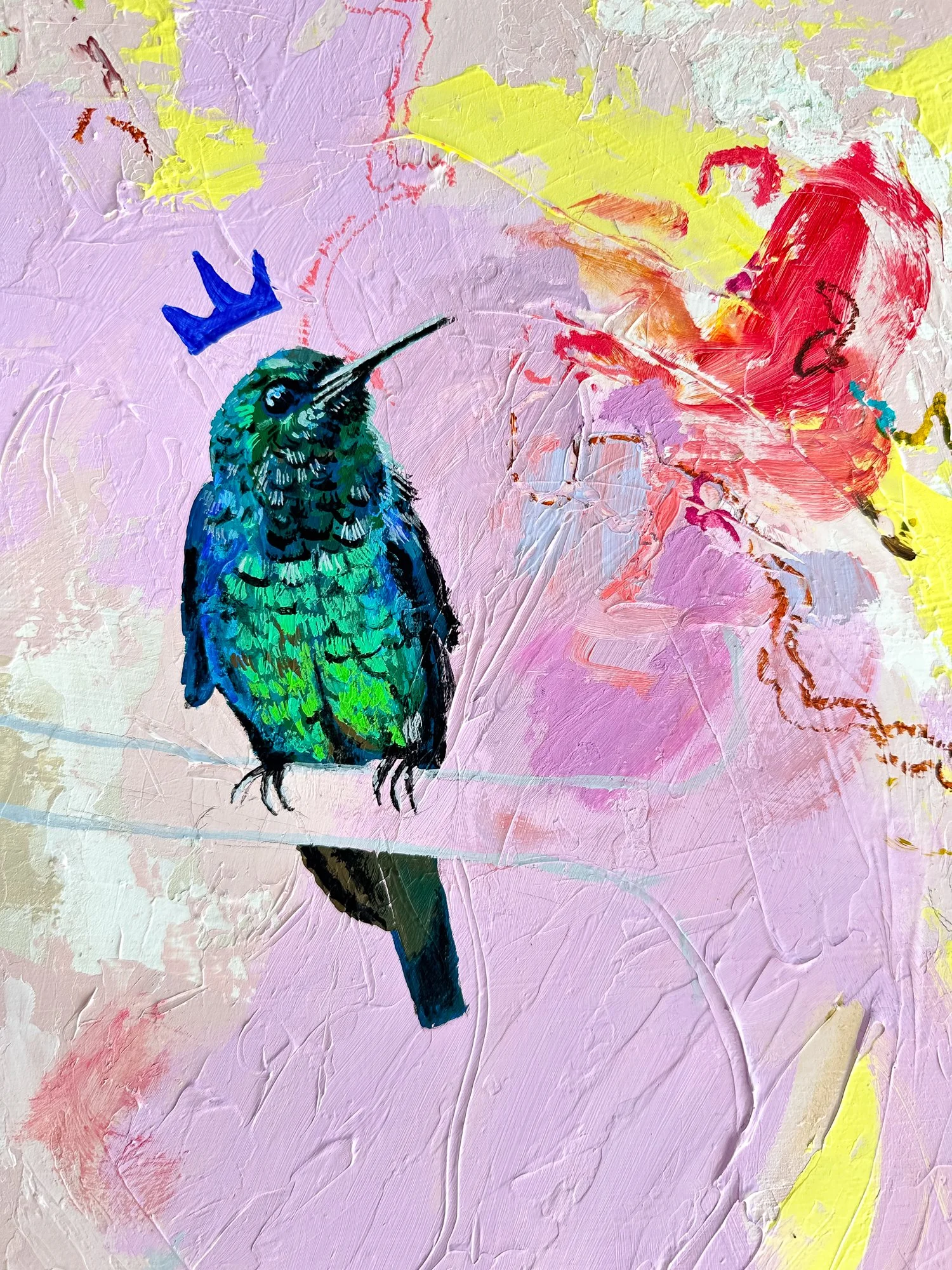 hummingbird painting by Megan Carty